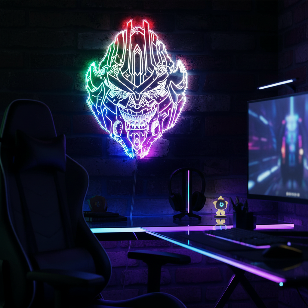 Transformers Decepticon Neon RGB Edge Lit LED Sign