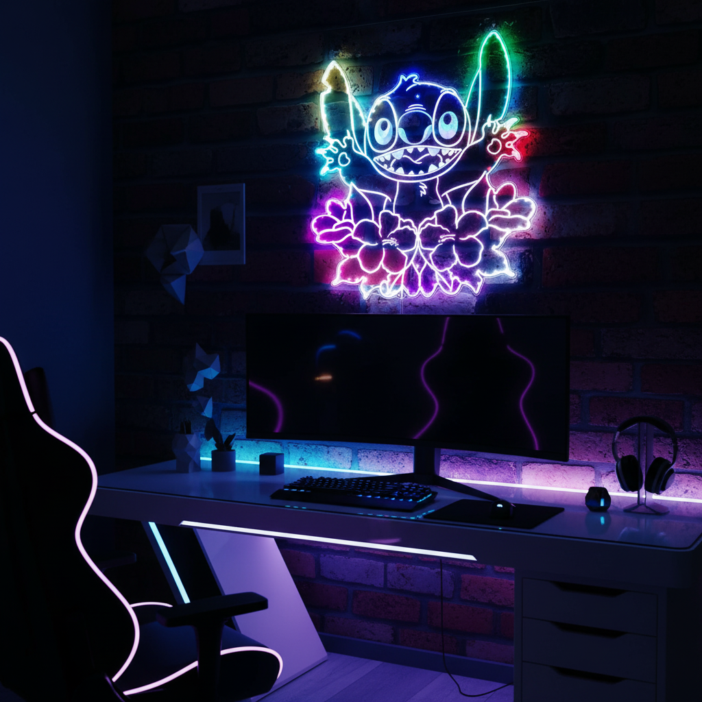 Stitch Dynamic RGB Edge Lit LED Sign | ledlabcave