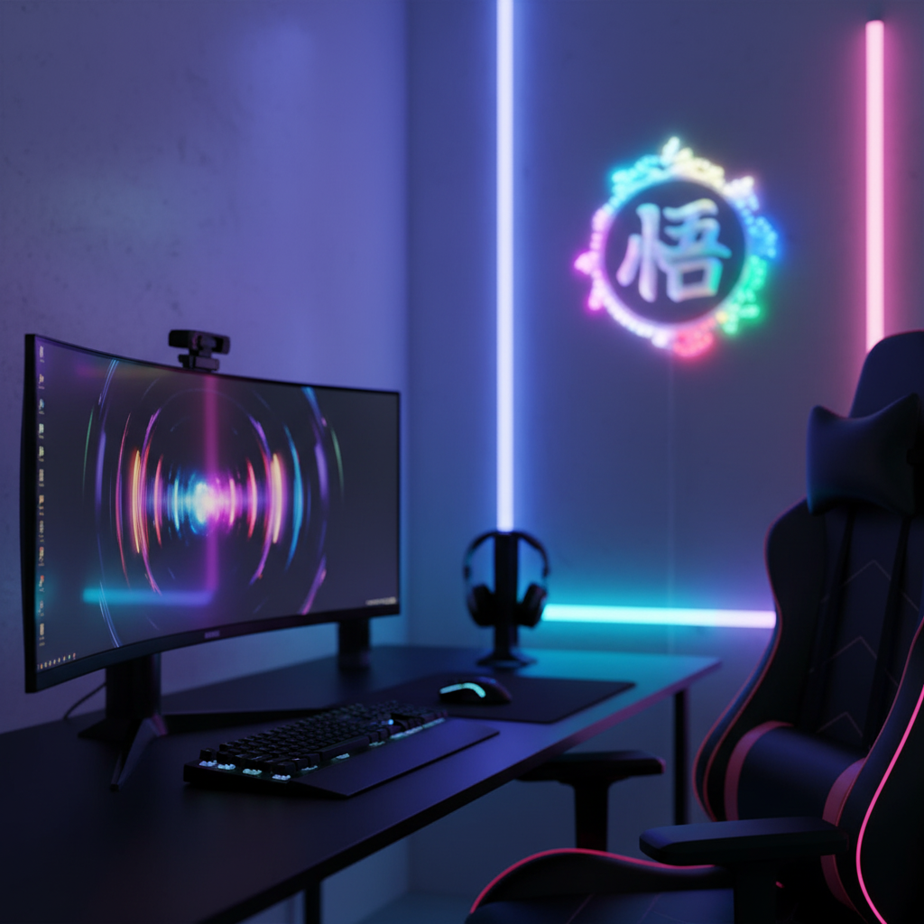 Goku Japanese Anime Neon RGB Edge Lit LED Sign