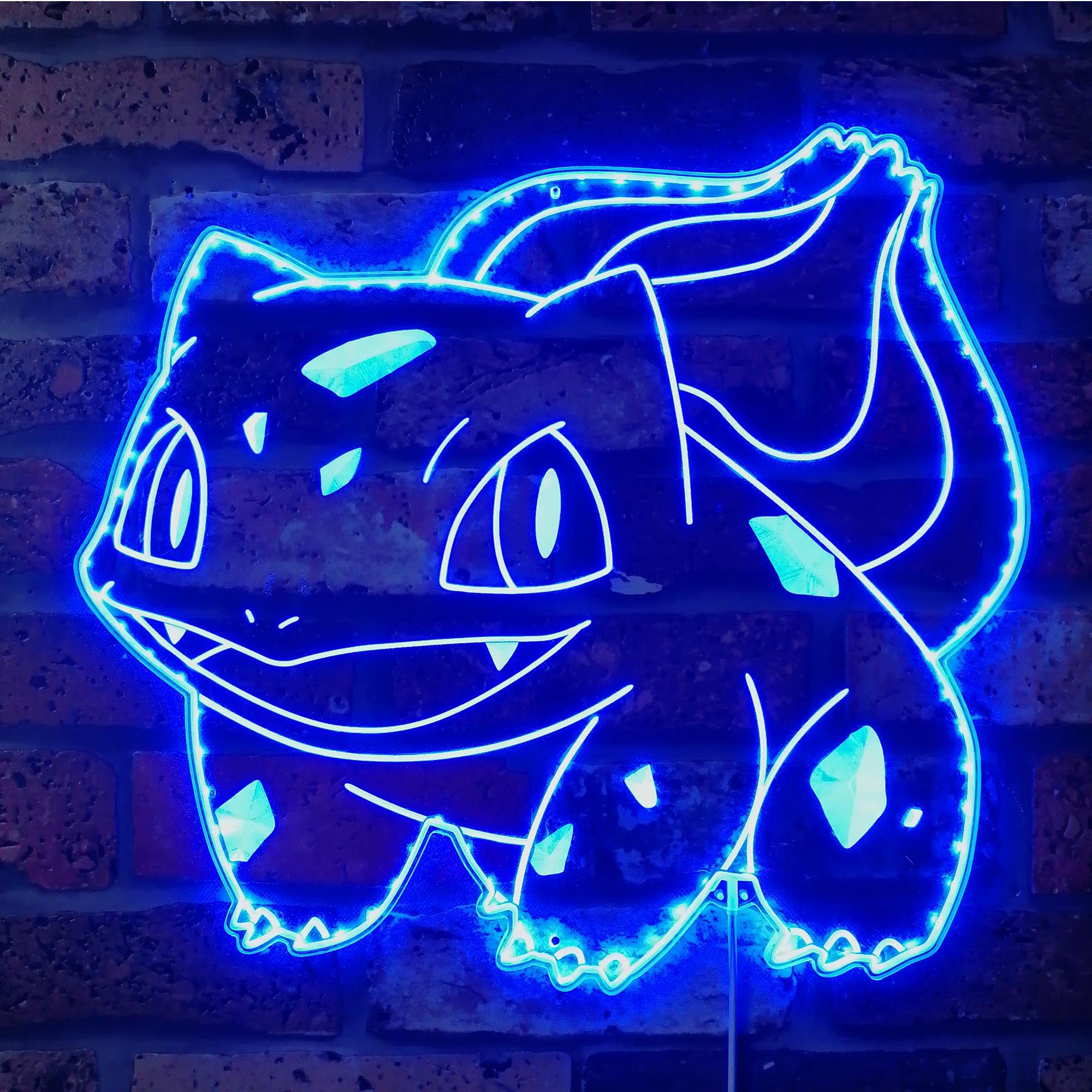 Bulbasaur Pokemon Dynamic RGB Edge Lit LED Sign | PROLEDSIGN