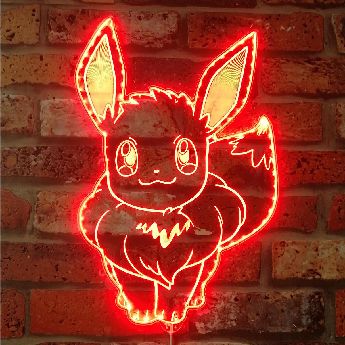Eevee Pokemon Dynamic RGB Edge Lit LED Sign | PROLEDSIGN