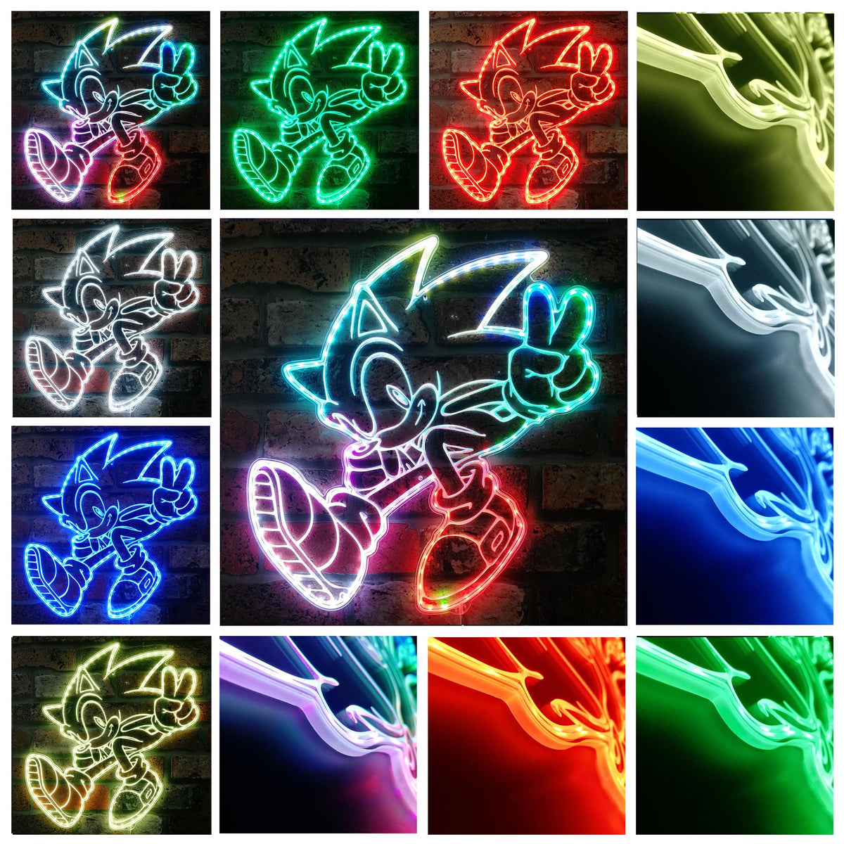 Sonic Dynamic RGB Edge Lit LED Sign | LEDLABCAVE