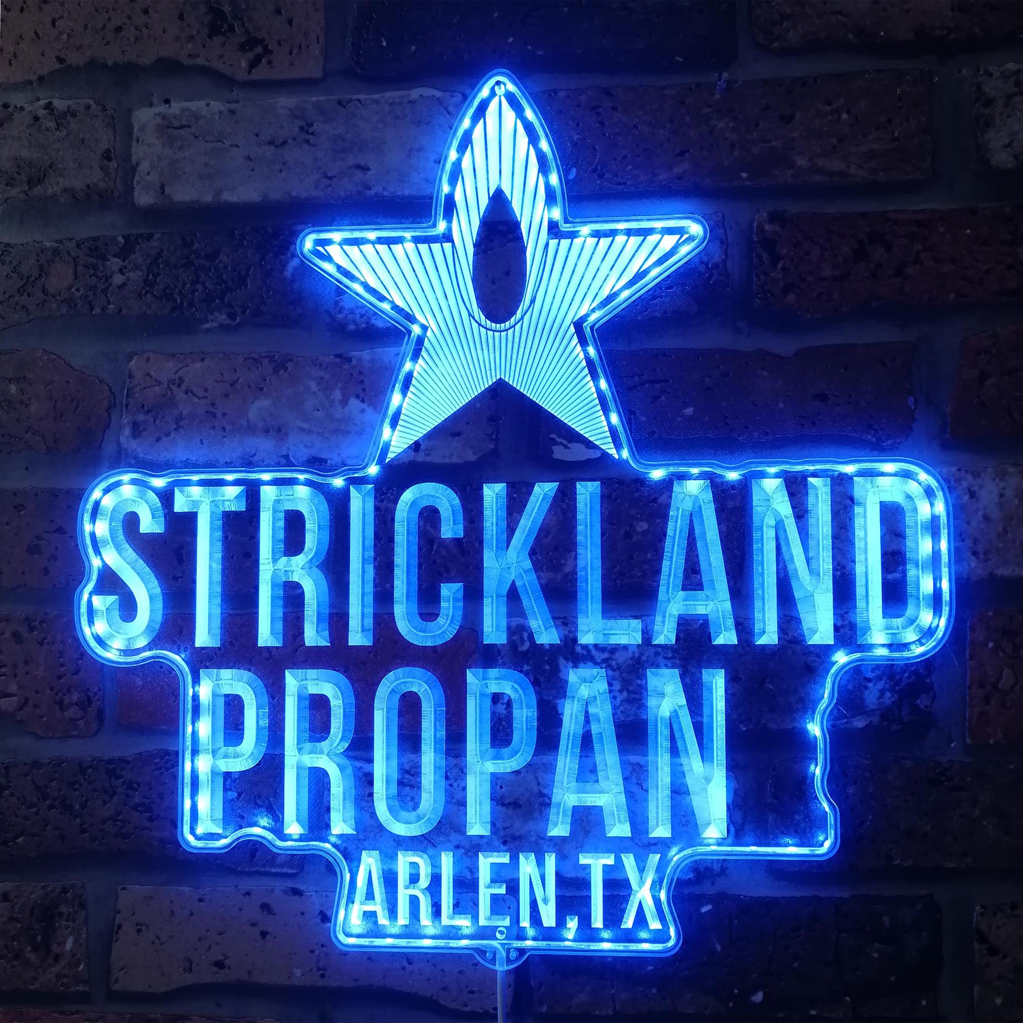 Strickland Propane Dynamic RGB Edge Lit LED Sign