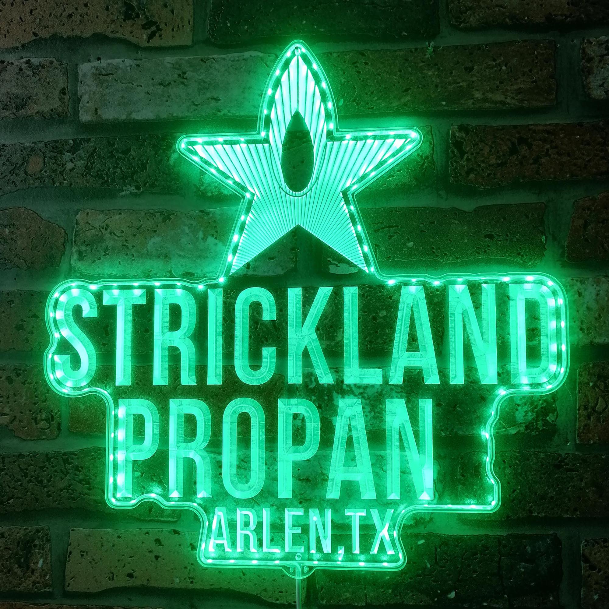 Strickland Propane Dynamic RGB Edge Lit LED Sign