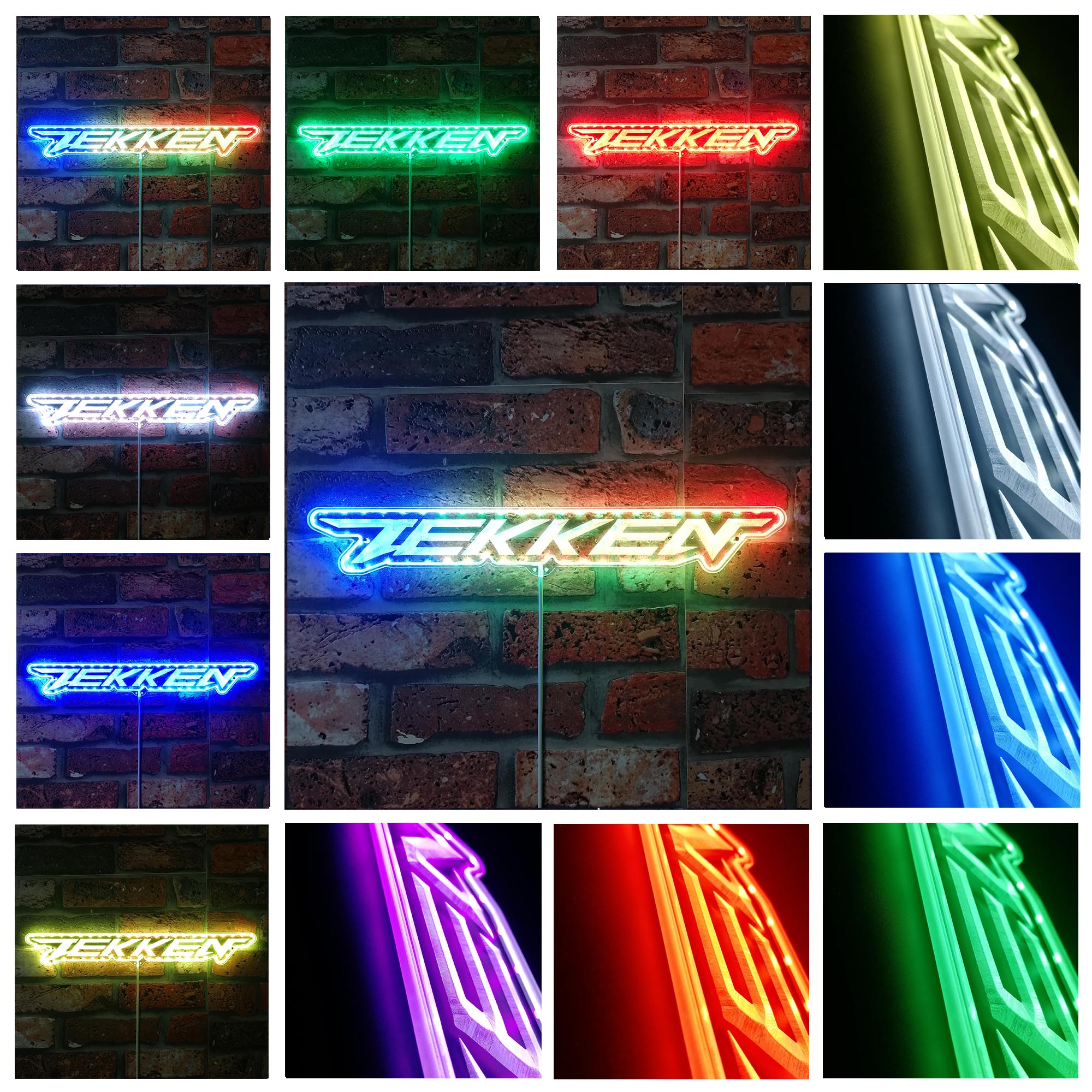 Tekken Dynamic RGB Edge Lit LED Sign