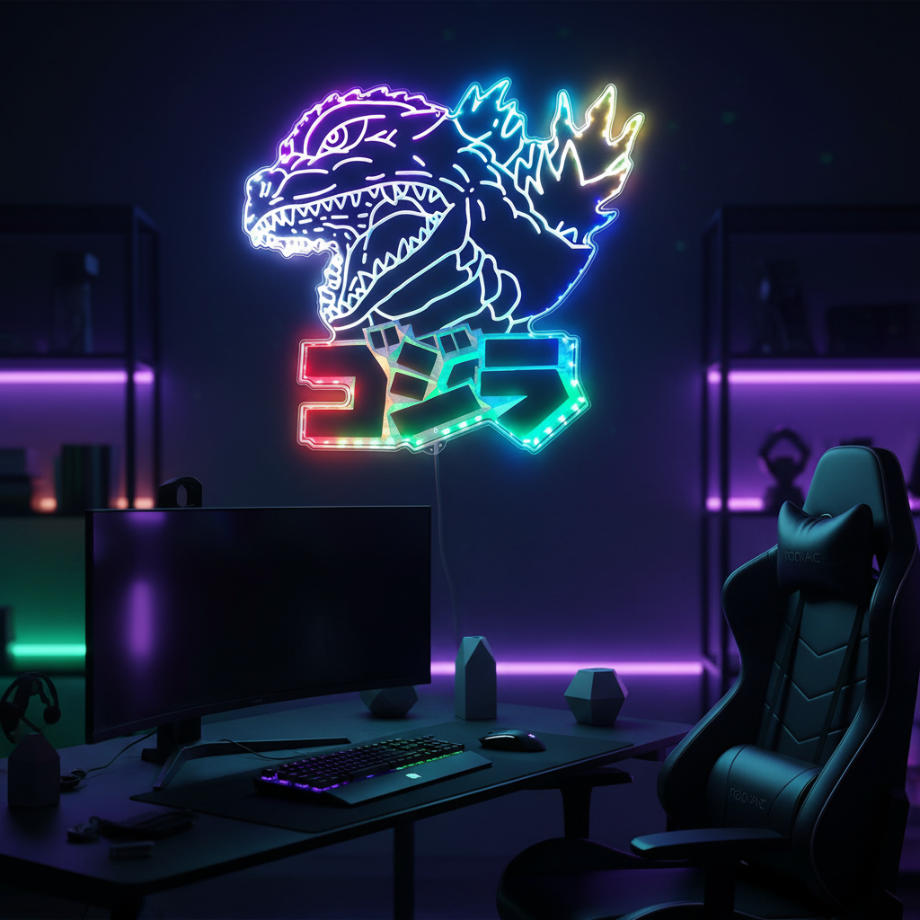 Godzilla Neon RGB Edge Lit LED Sign