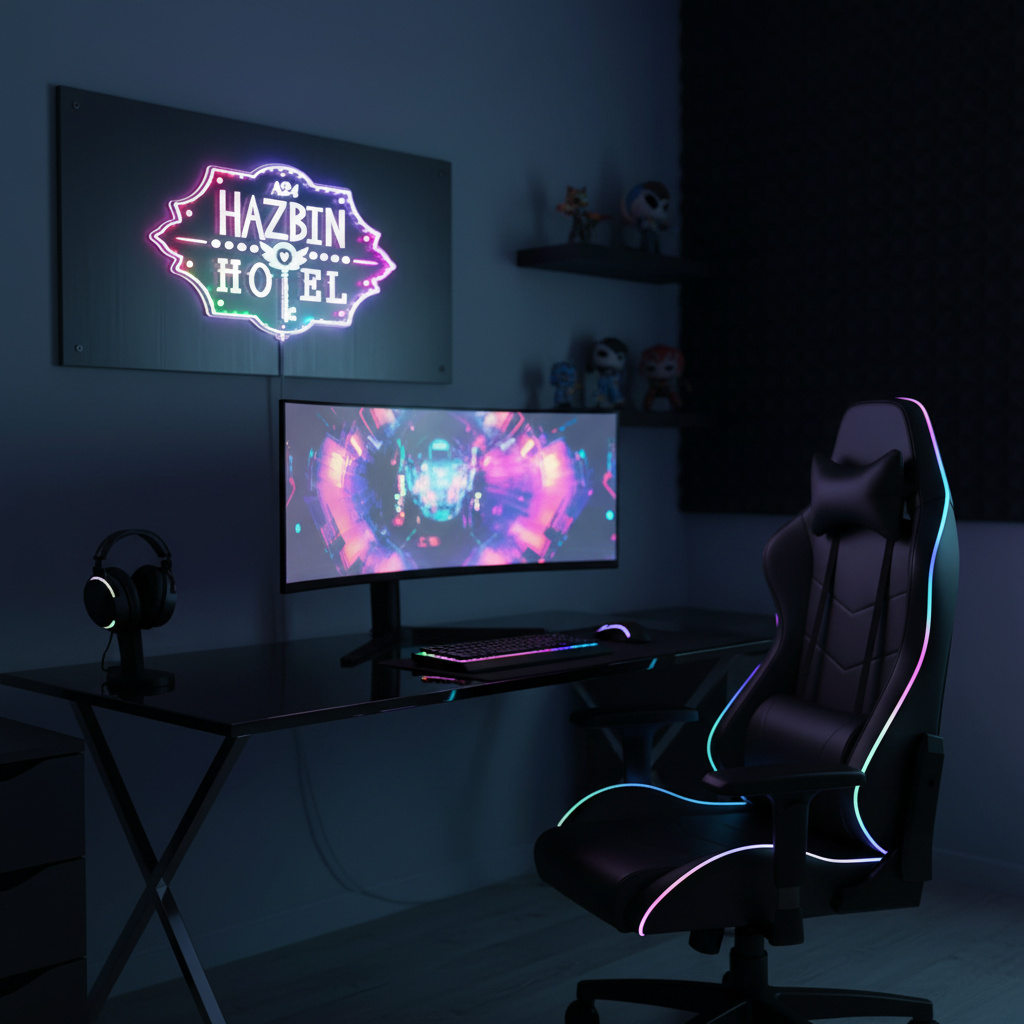 Hazbin Hotel Neon RGB Edge Lit LED Sign