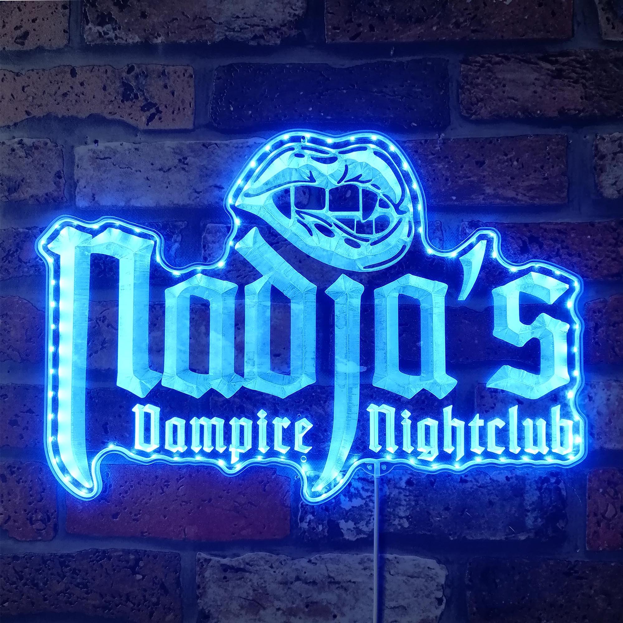 Nadjas Vampire Nightclub Dynamic RGB Edge Lit LED Sign