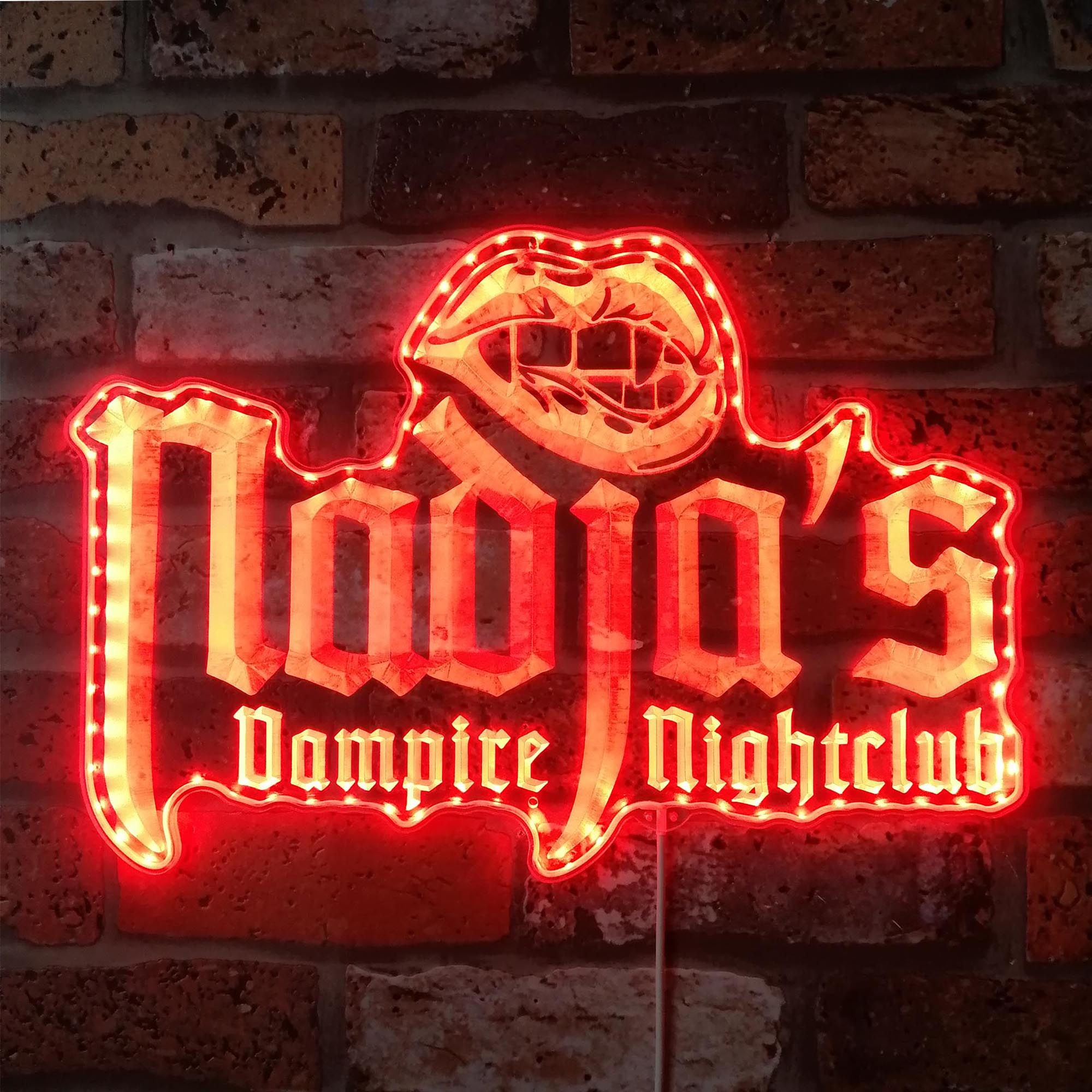 Nadjas Vampire Nightclub Dynamic RGB Edge Lit LED Sign