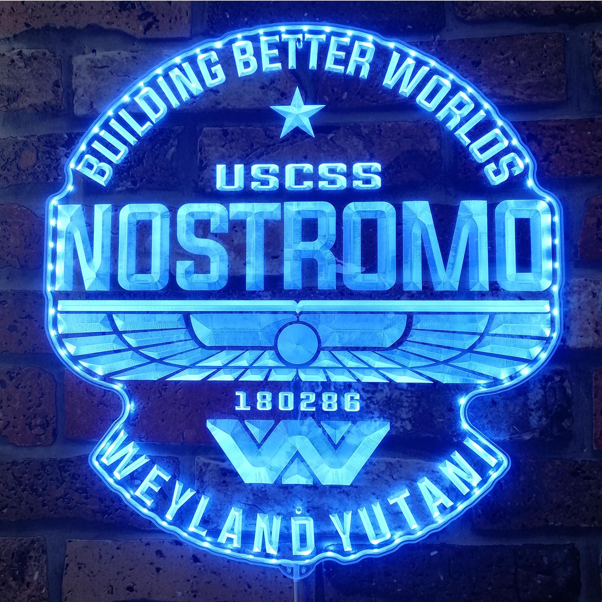 USCSS Nostromo Dynamic RGB Edge Lit LED Sign