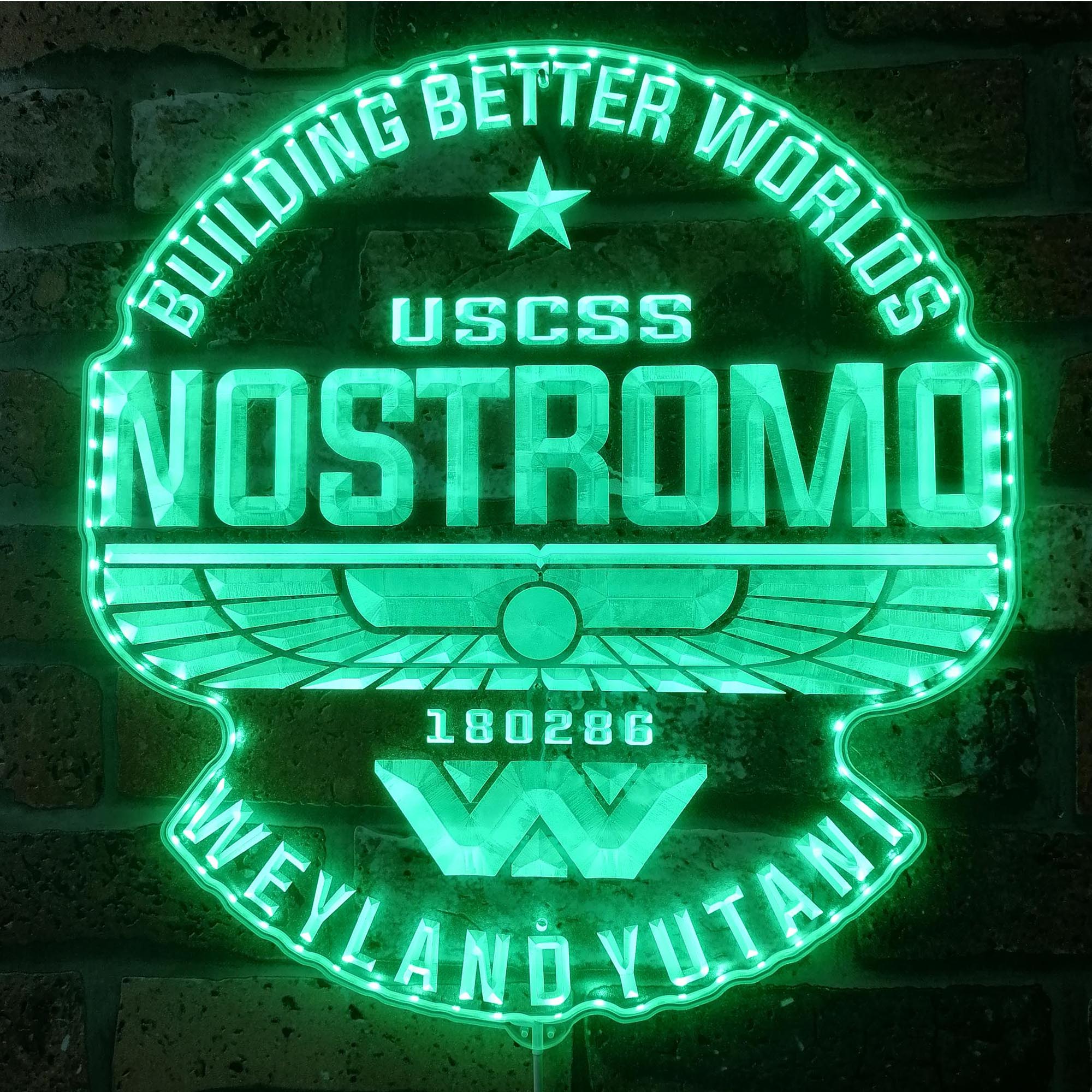 USCSS Nostromo Dynamic RGB Edge Lit LED Sign