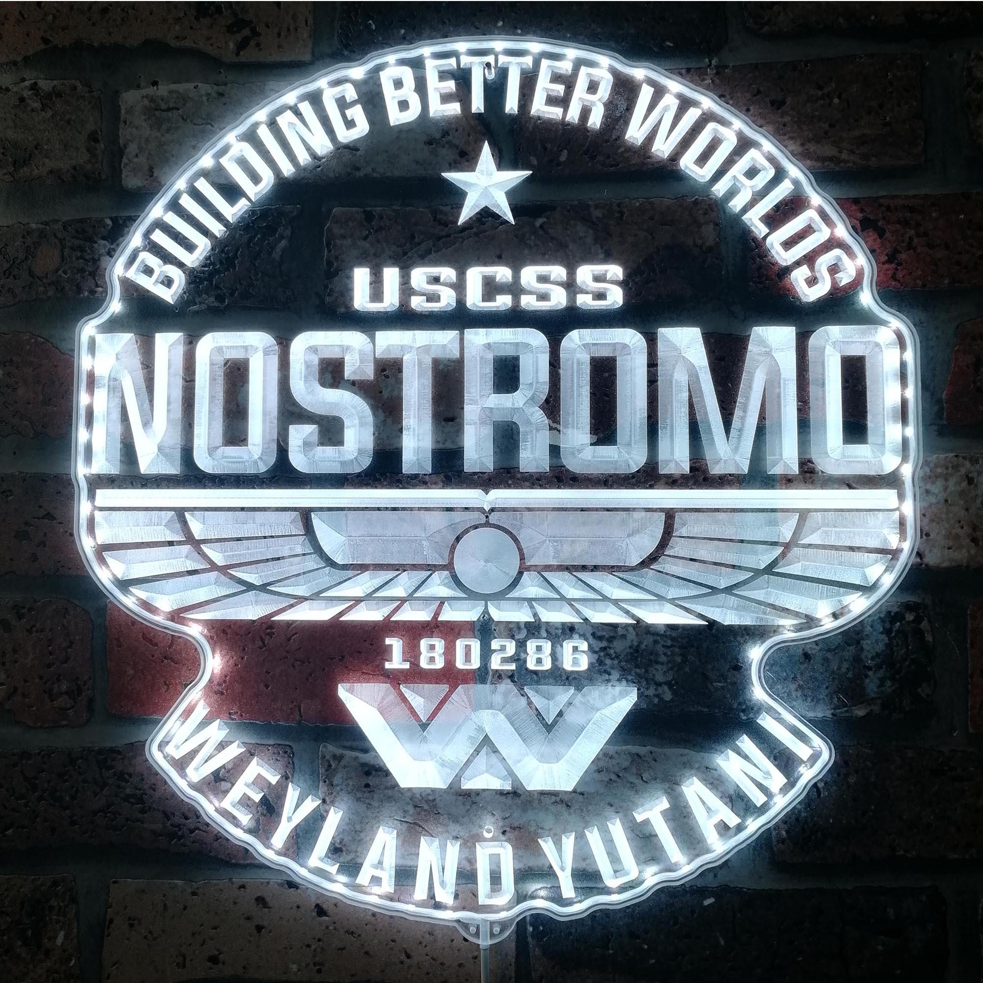 USCSS Nostromo Dynamic RGB Edge Lit LED Sign