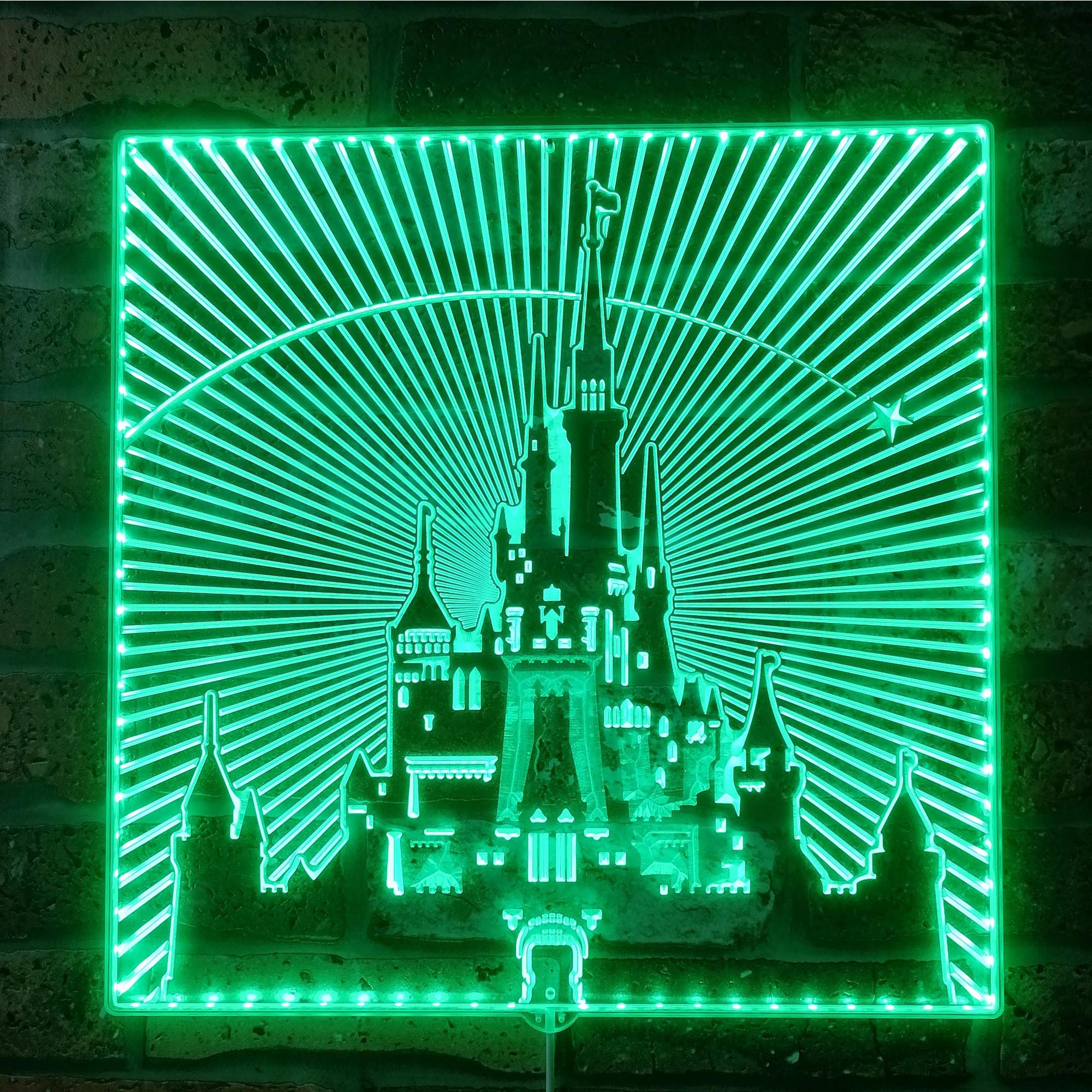 Disneyland Castle Dynamic RGB Edge Lit LED Sign