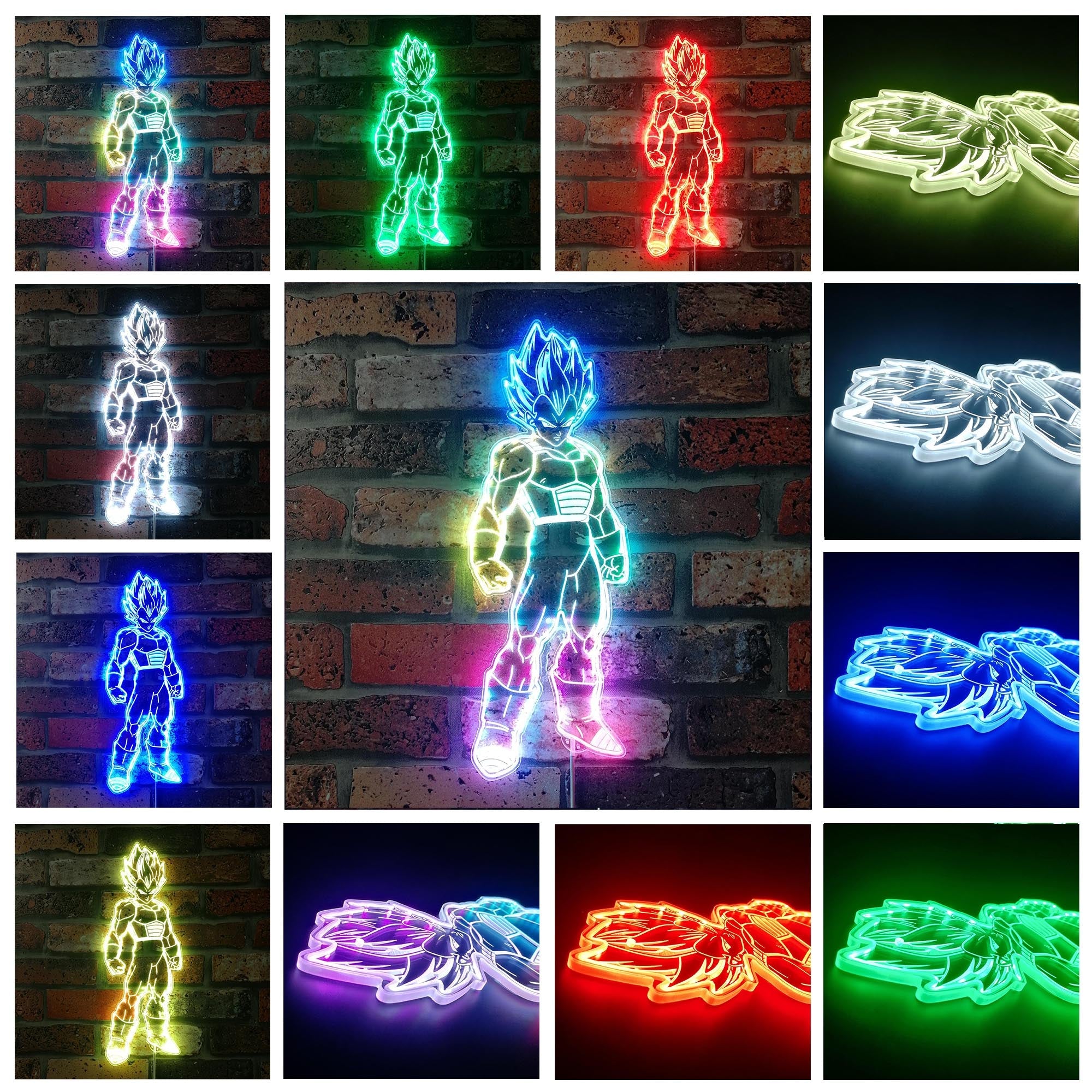 Dragonball Goku Dynamic RGB Edge Lit LED Sign