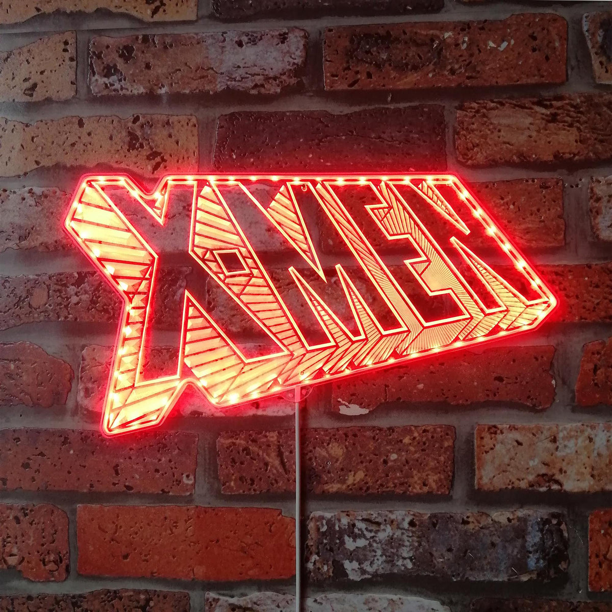 X-Men Comic Class Logo Dynamic RGB Edge Lit LED Sign | ledlabcave