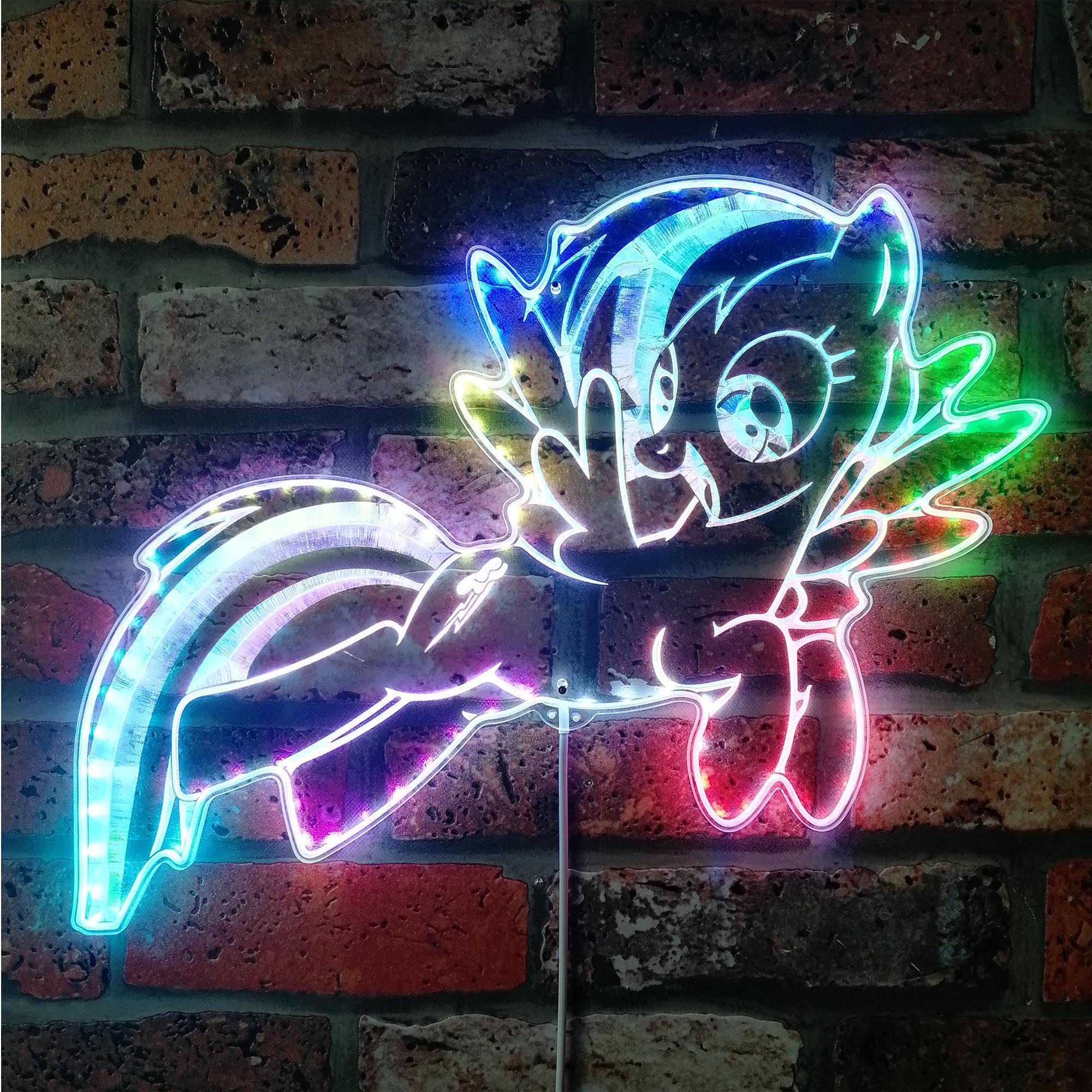 Little Pony Dynamic RGB Edge Lit LED Sign