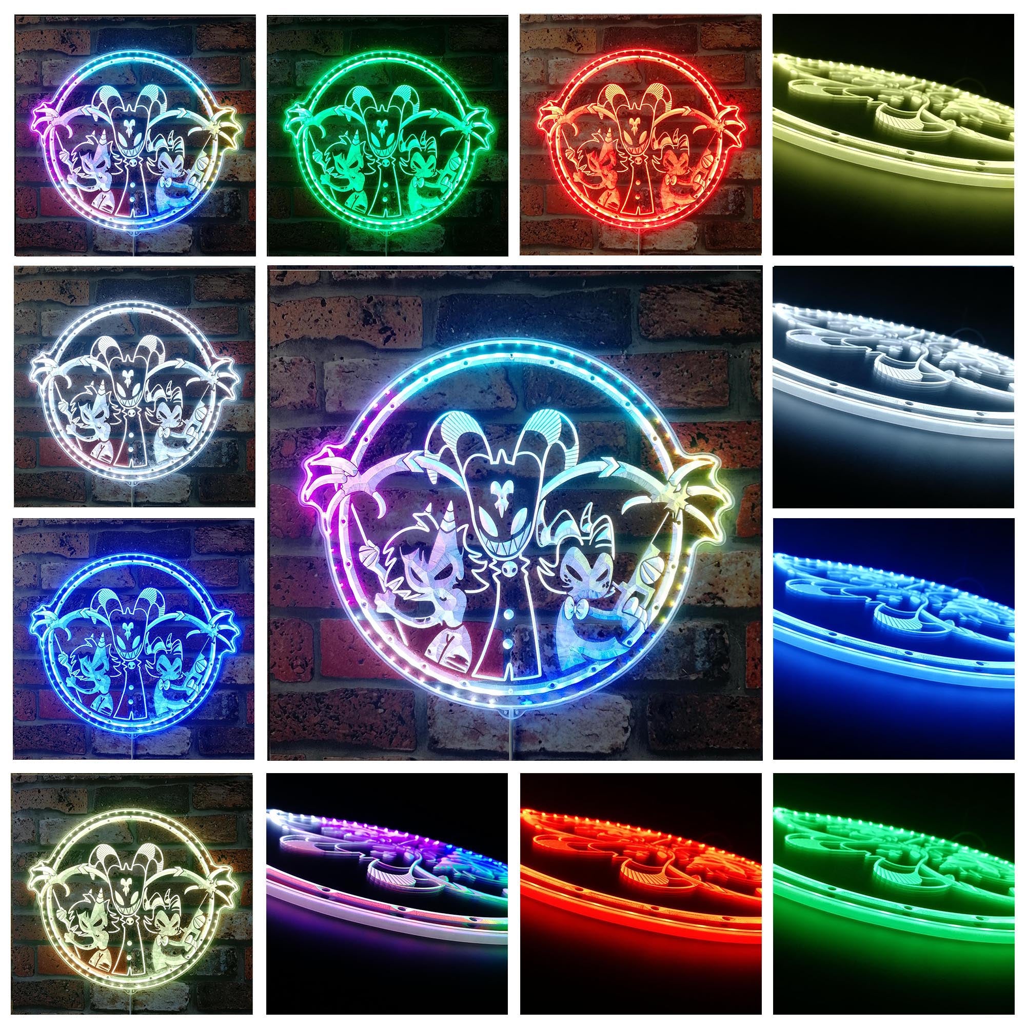 Helluva Boss Dynamic RGB Edge Lit LED Sign