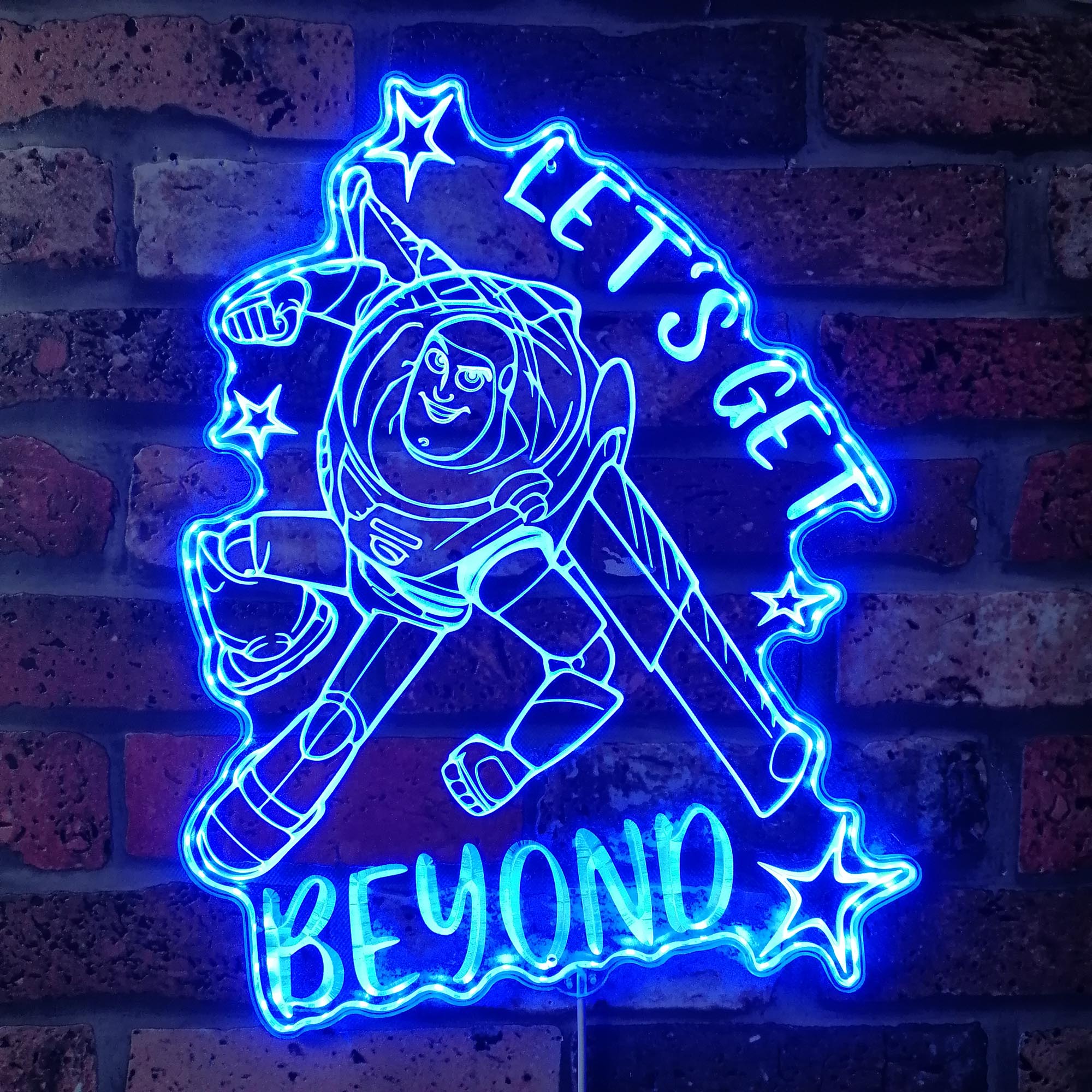 Buzz Lightyear Toy Story Neon RGB Edge Lit LED Sign