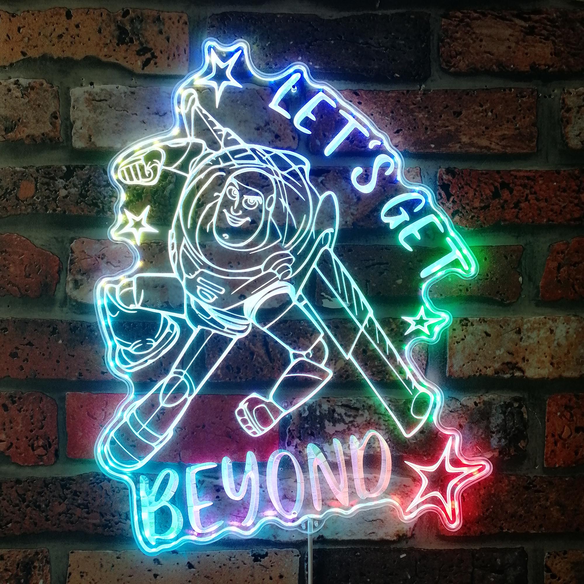 Buzz Lightyear Dynamic RGB Edge Lit LED Sign