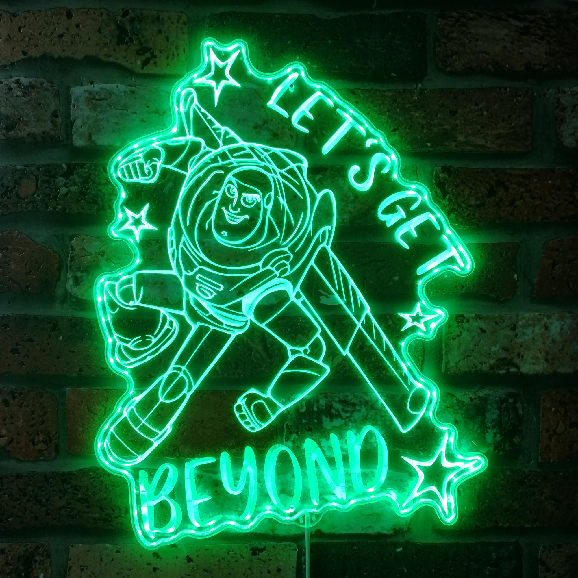 Buzz Lightyear Toy Story Neon RGB Edge Lit LED Sign