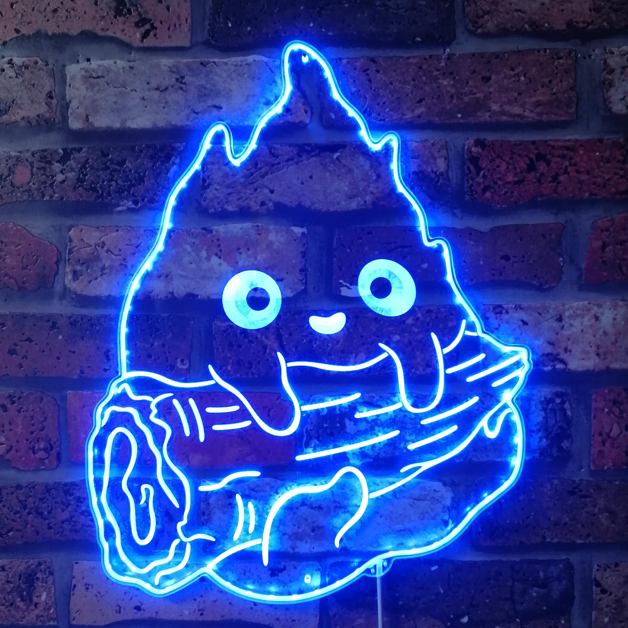 Calcifer Fire Flame Cute Anime Neon RGB Edge Lit LED Sign