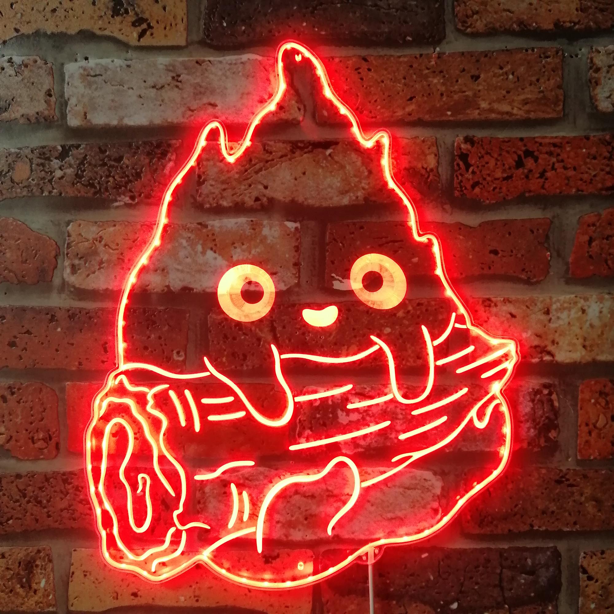 Calcifer Fire Flame Cute Anime Neon RGB Edge Lit LED Sign