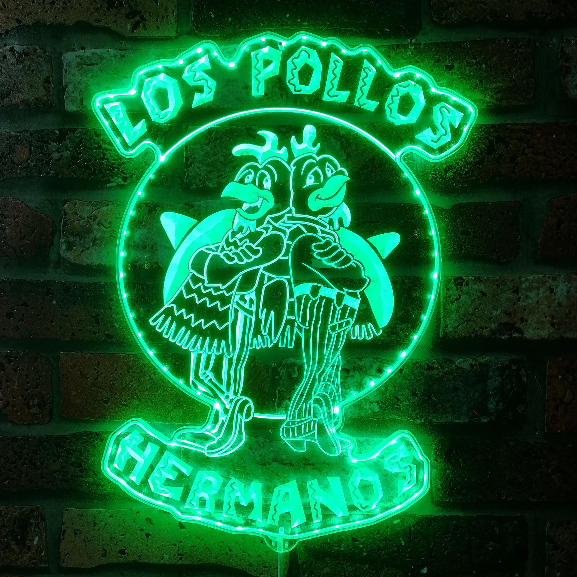 Los Pollos Hermanos Breaking Bad Neon RGB Edge Lit LED Sign