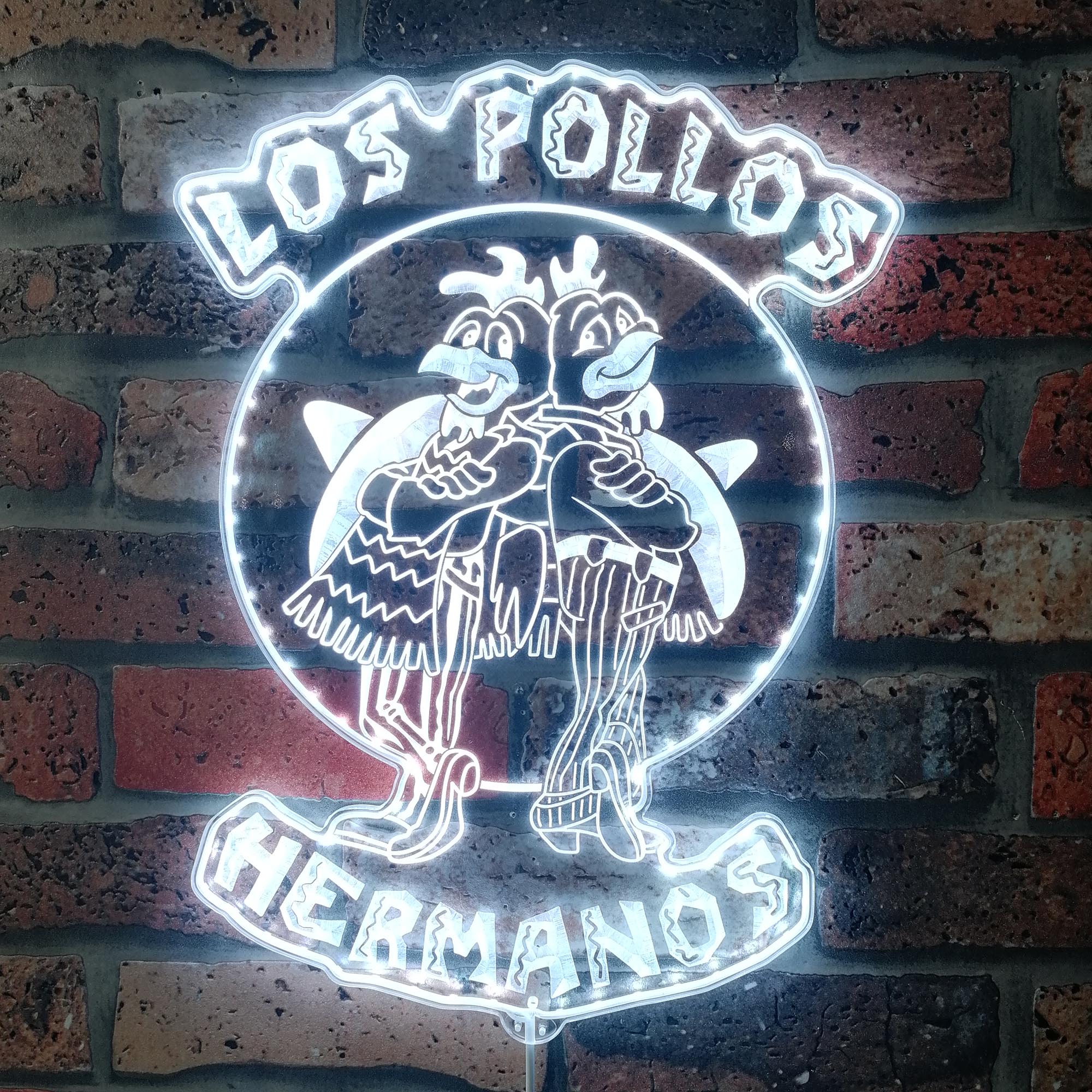 Los Pollos Hermanos Breaking Bad Neon RGB Edge Lit LED Sign