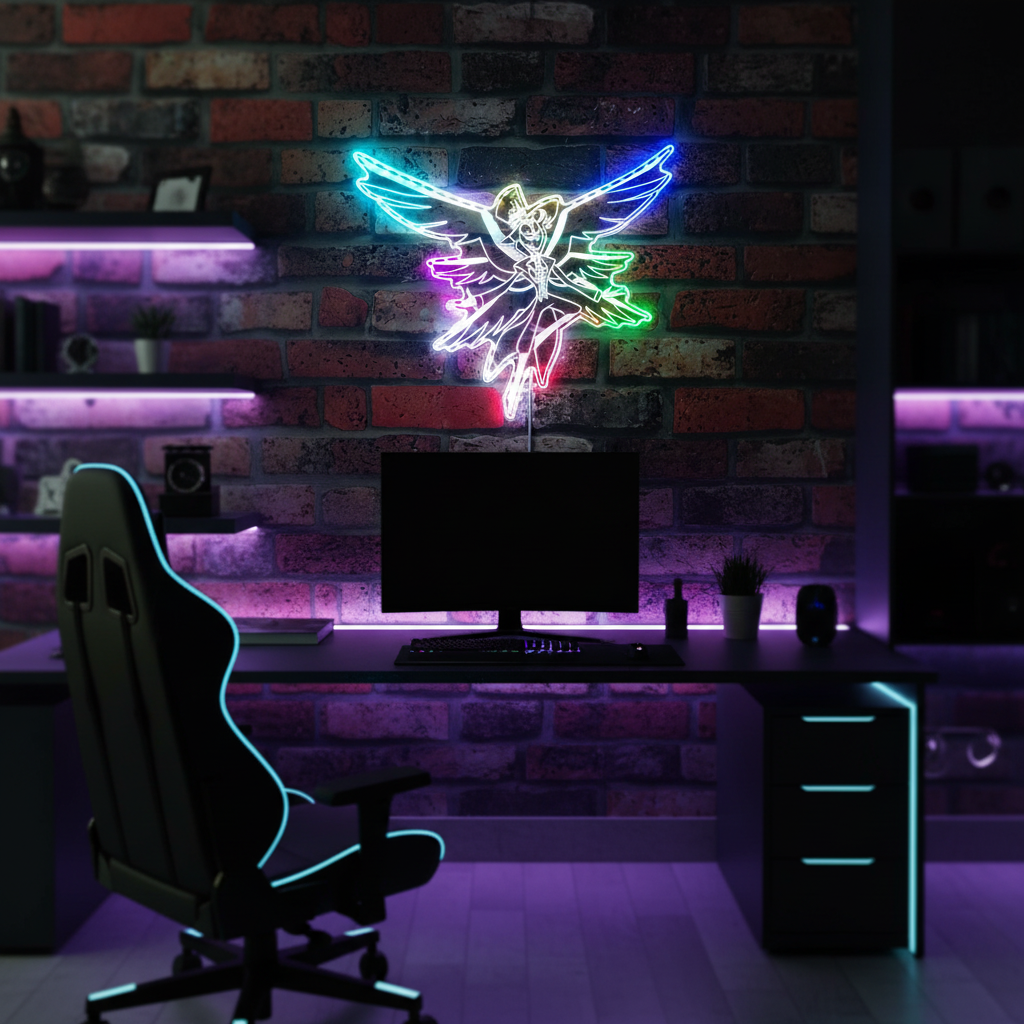 Lucifer Hazbin Hotel Neon RGB Edge Lit LED Sign