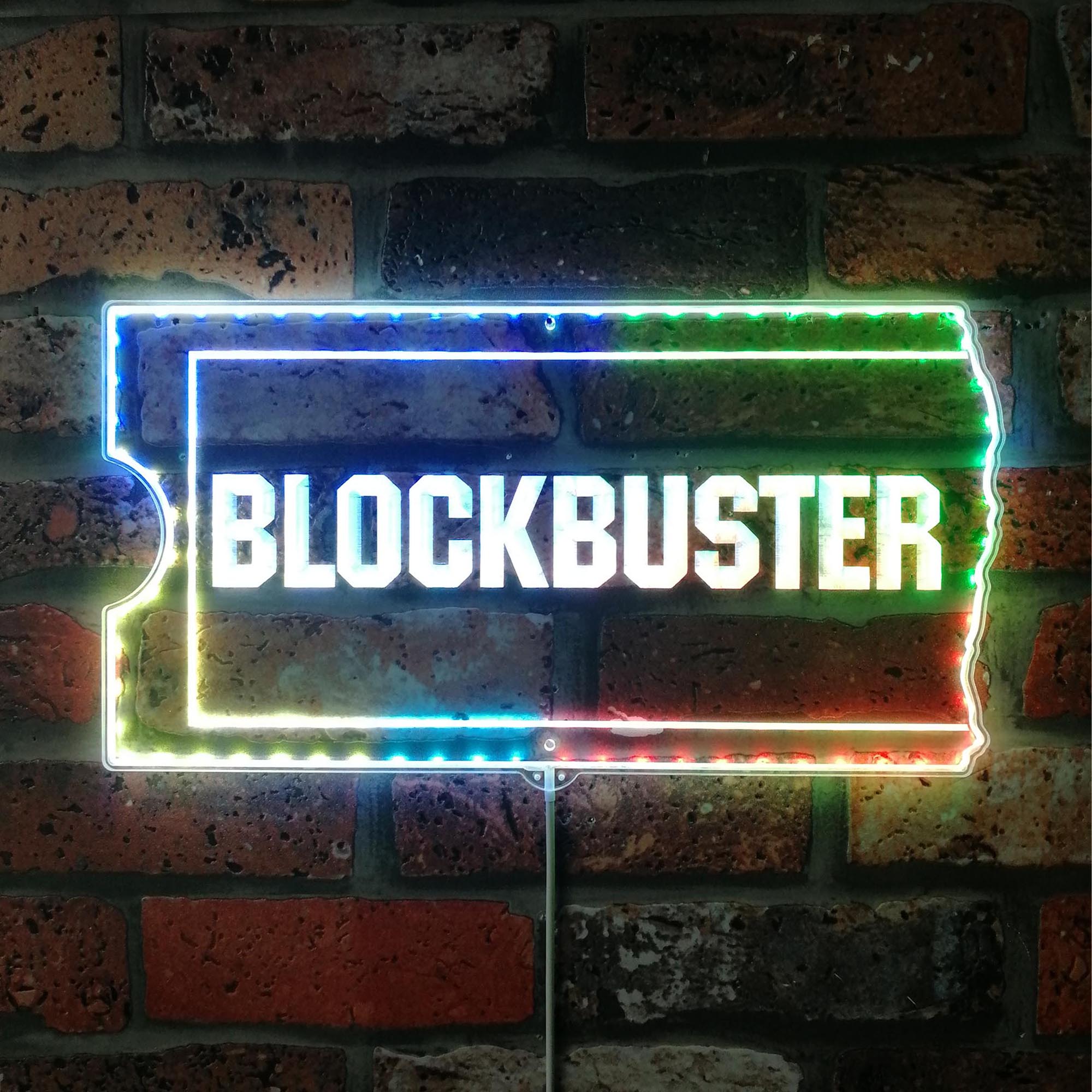 Blockbuster Dynamic RGB Edge Lit LED Sign