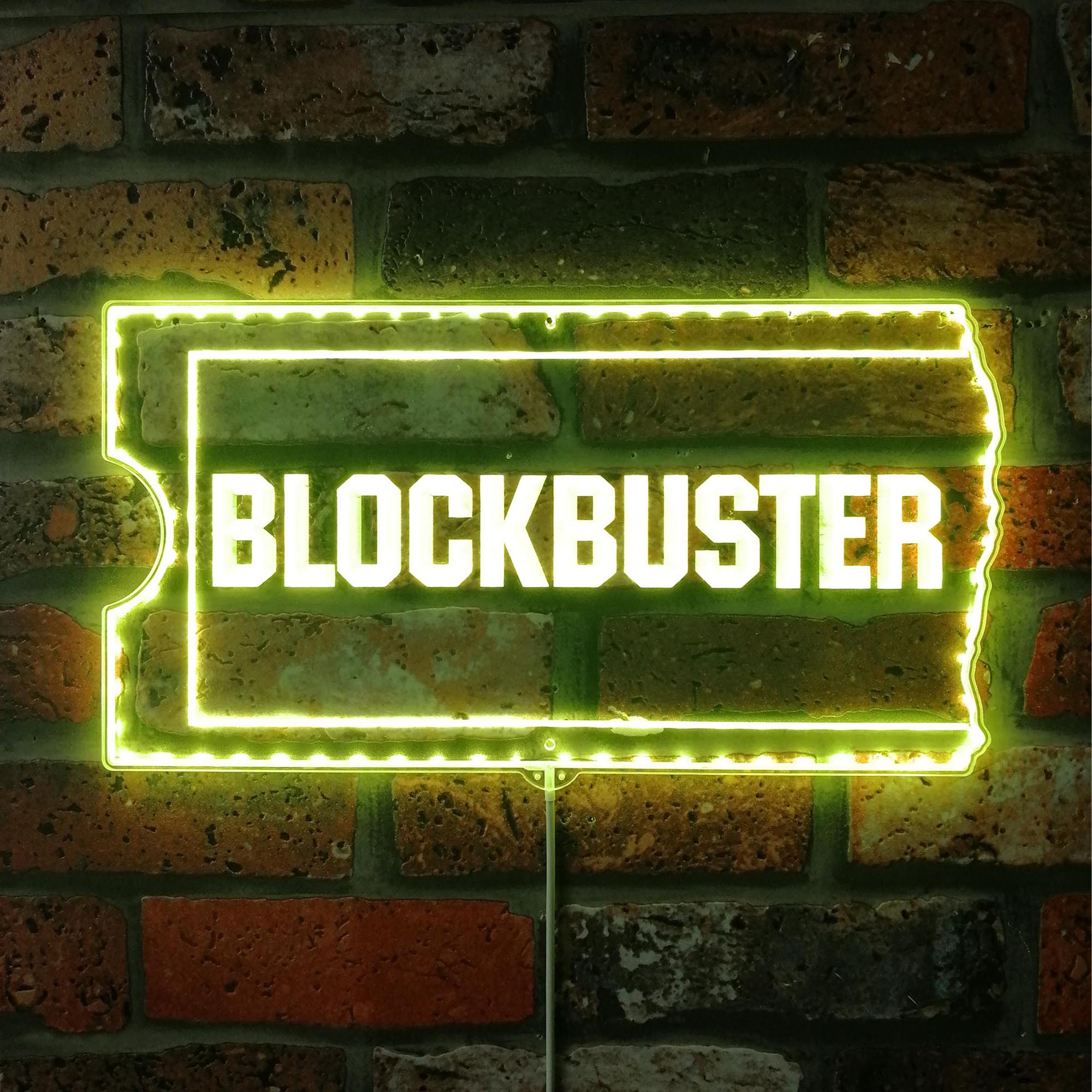 Blockbuster Dynamic RGB Edge Lit LED Sign