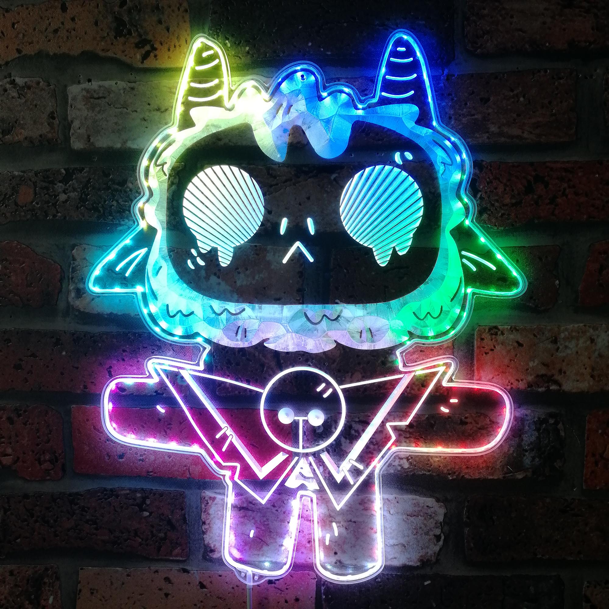 Cult of the lamb Dynamic RGB Edge Lit LED Sign