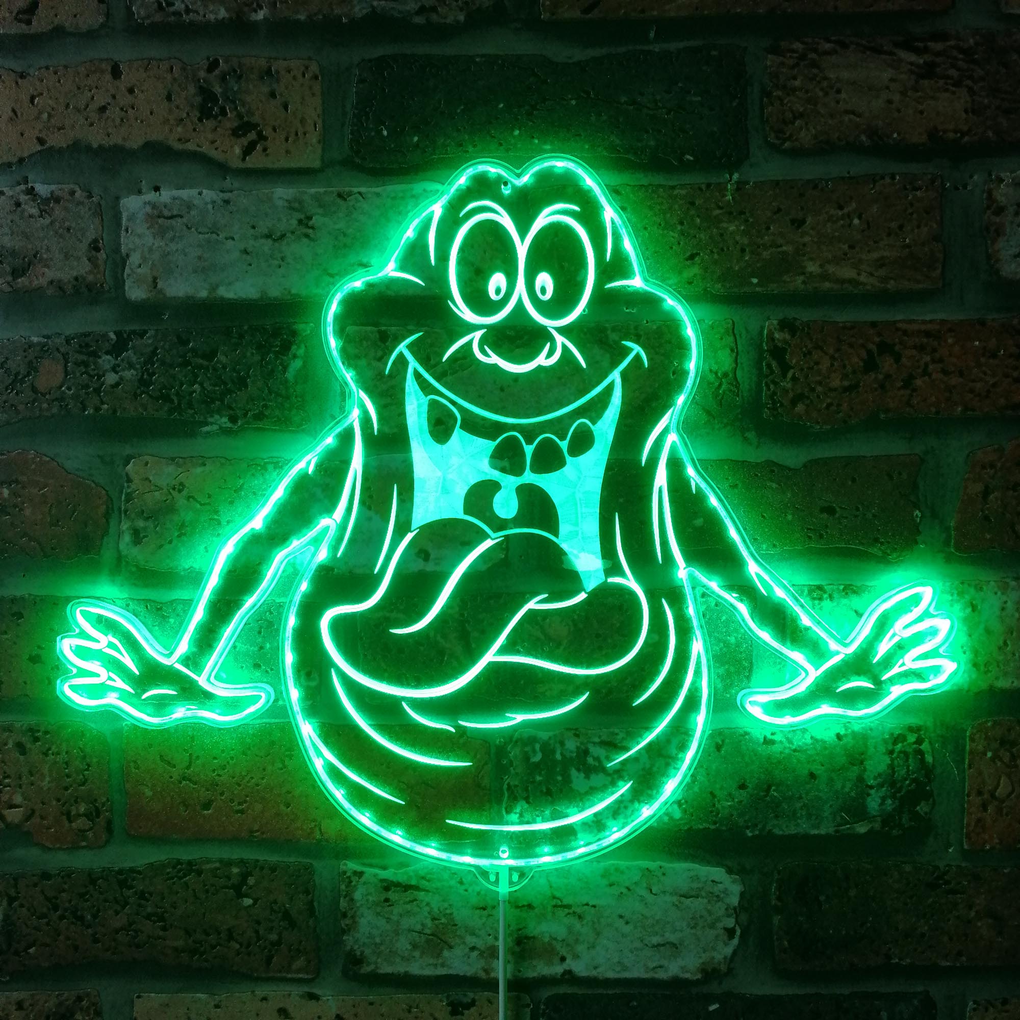 Ghostbuster Slimer Halloween Dynamic RGB Edge Lit LED Sign