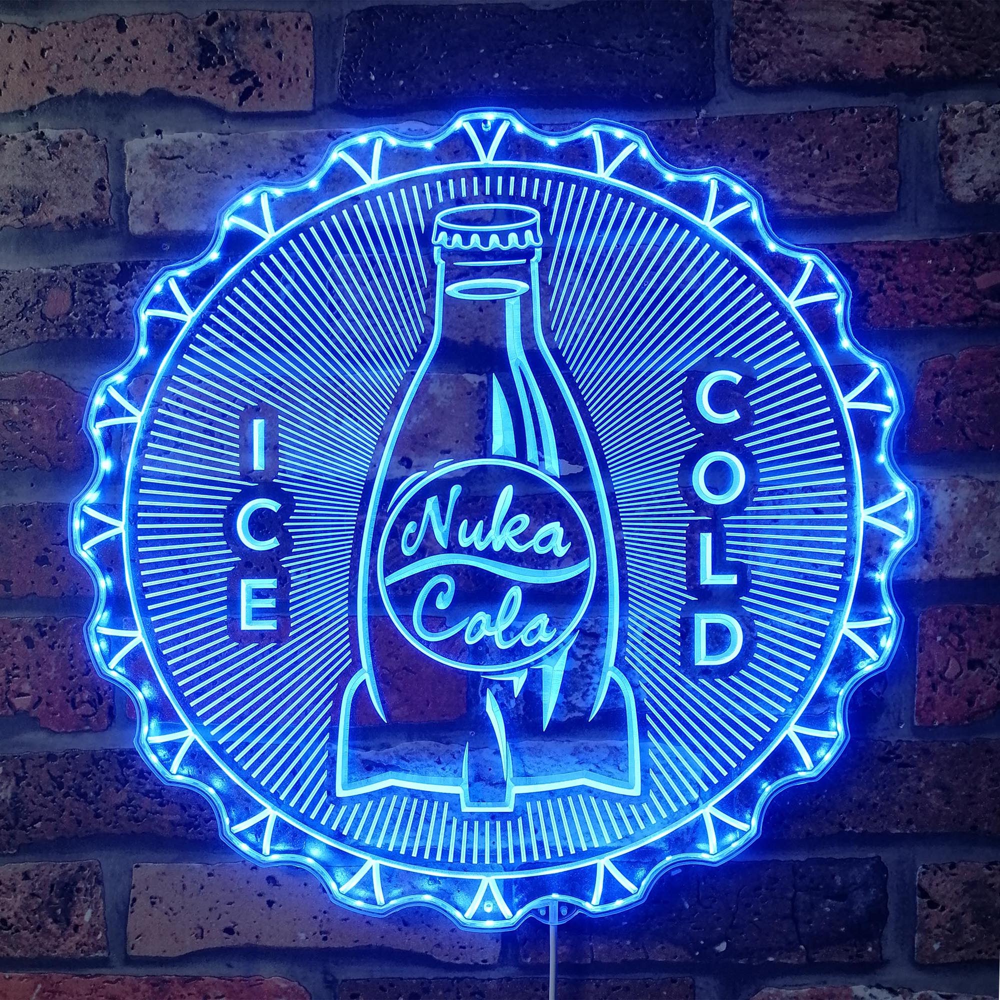 Nuka Cola Fallout Dynamic RGB Edge Lit LED Sign