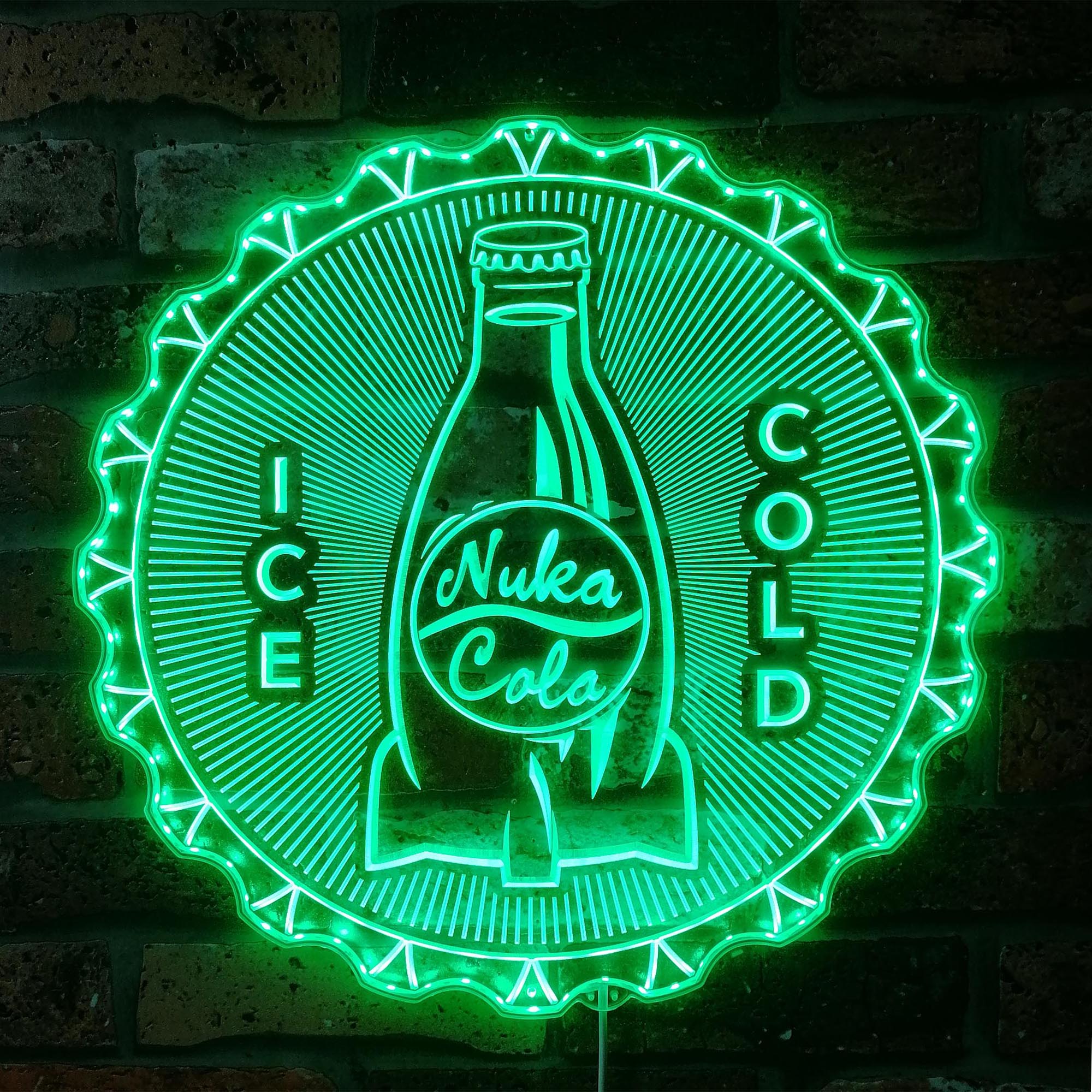Nuka Cola Fallout Dynamic RGB Edge Lit LED Sign