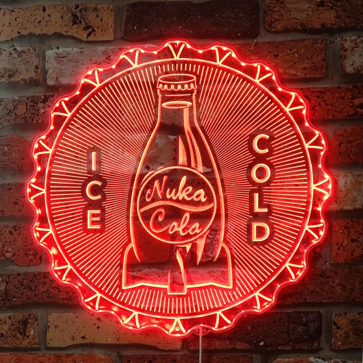 Nuka Cola Dynamic RGB Edge Lit LED Sign | LEDLABCAVE