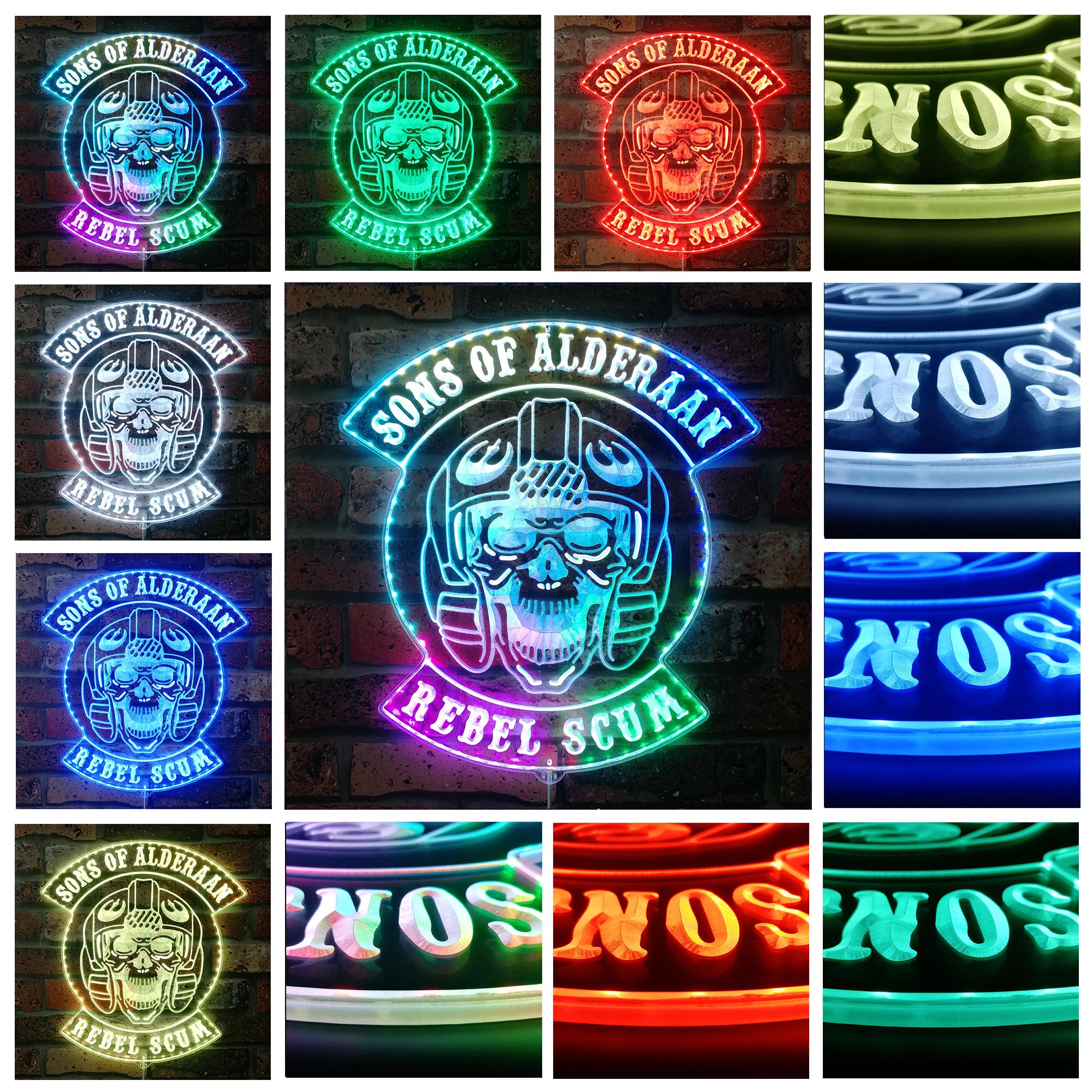 Star Wars Sons of Alderaan Dynamic RGB Edge Lit LED Sign