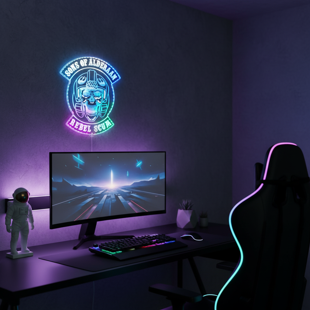 Star Wars Sons of Alderaan Neon RGB Edge Lit LED Sign