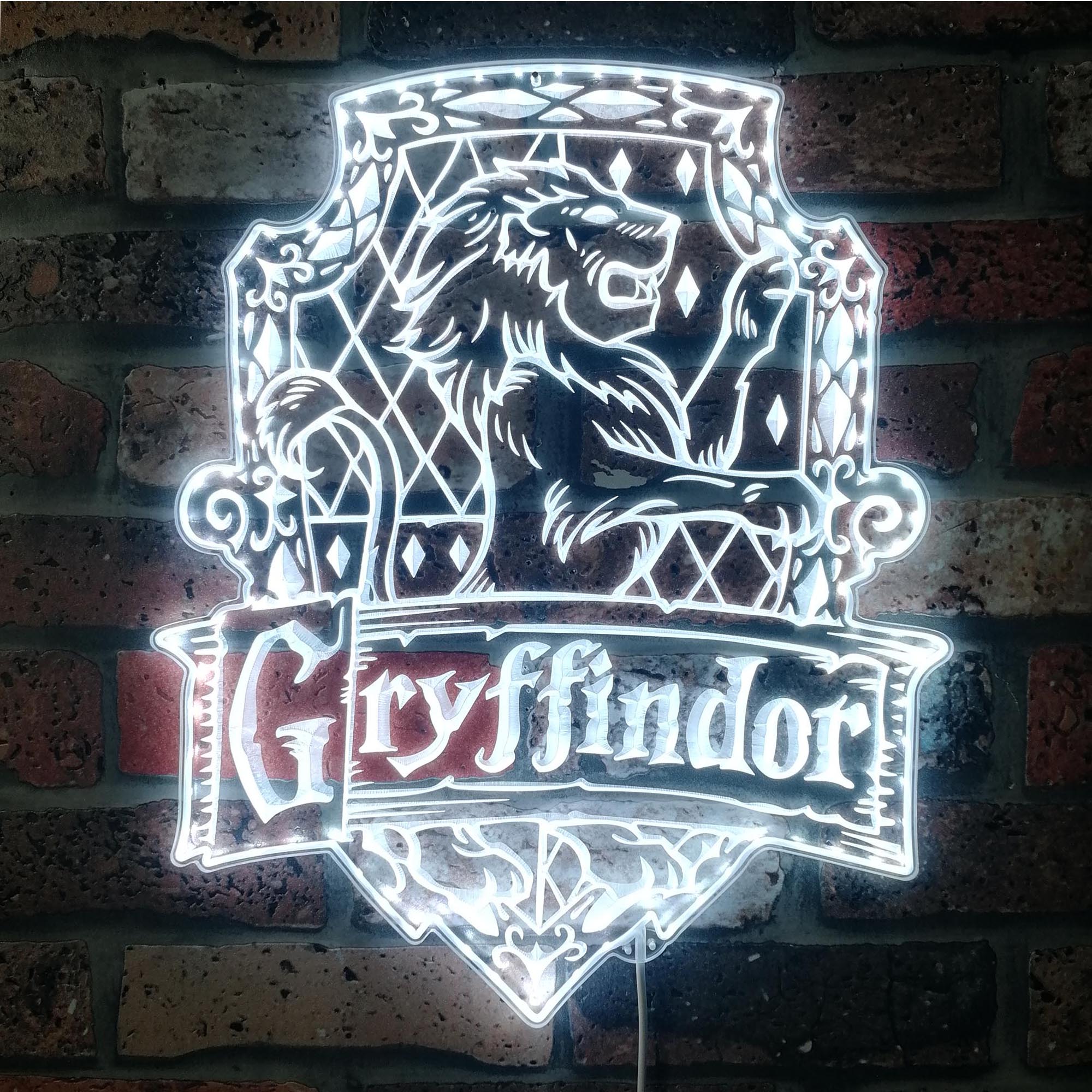 Wizard House Hogwarts Gryffindor Dynamic RGB Edge Lit LED Sign