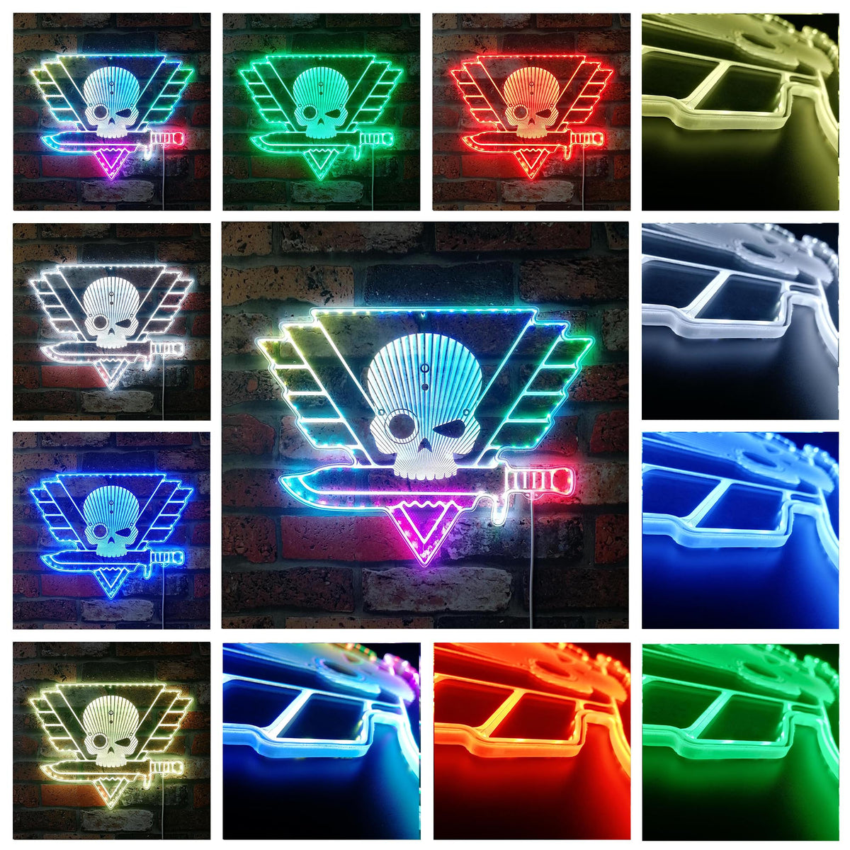 Warhammer Kill Team Dynamic RGB Edge Lit LED Sign | LED LAB CAVE