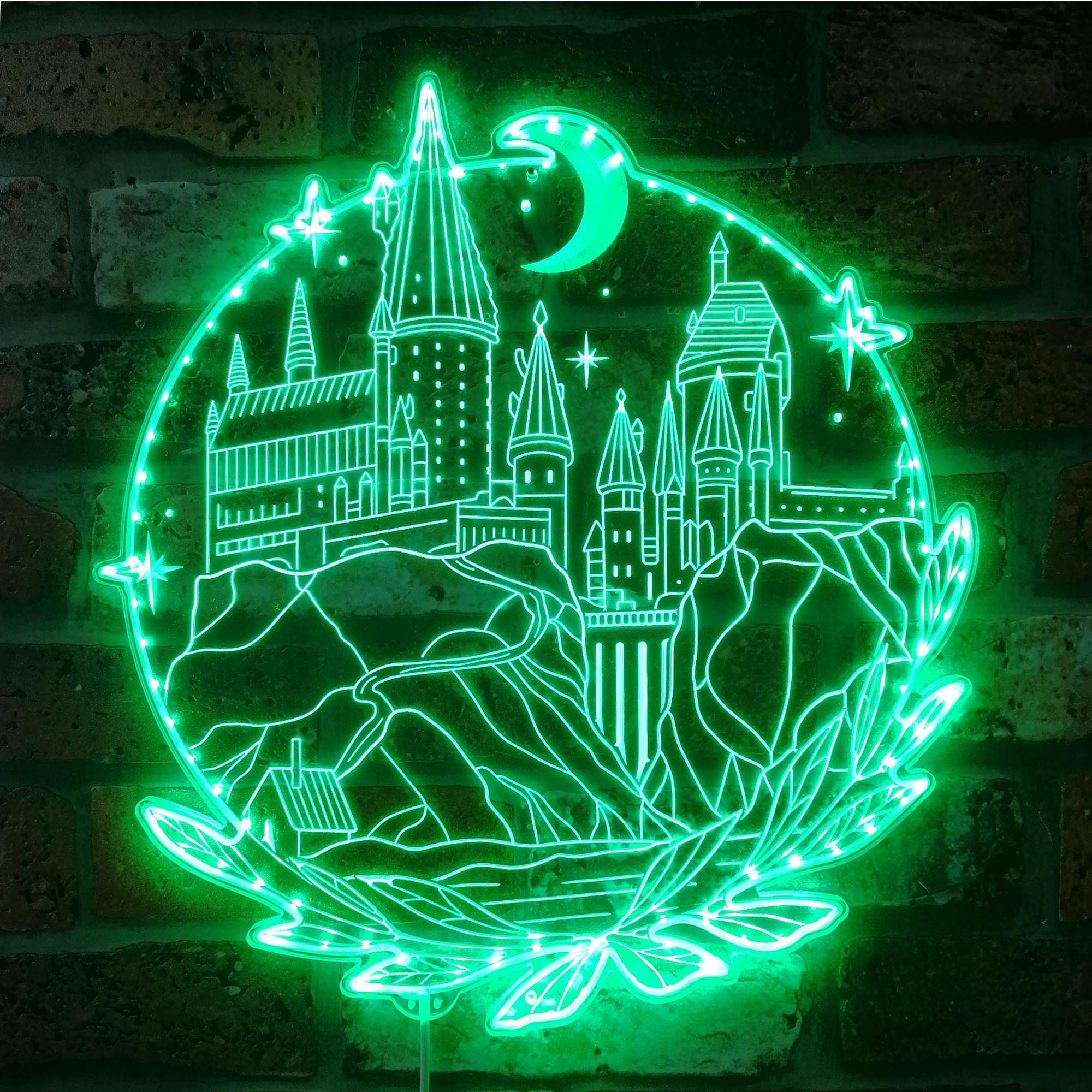 Harry Potter Hogwarts Castle Dynamic RGB Edge Lit LED Sign