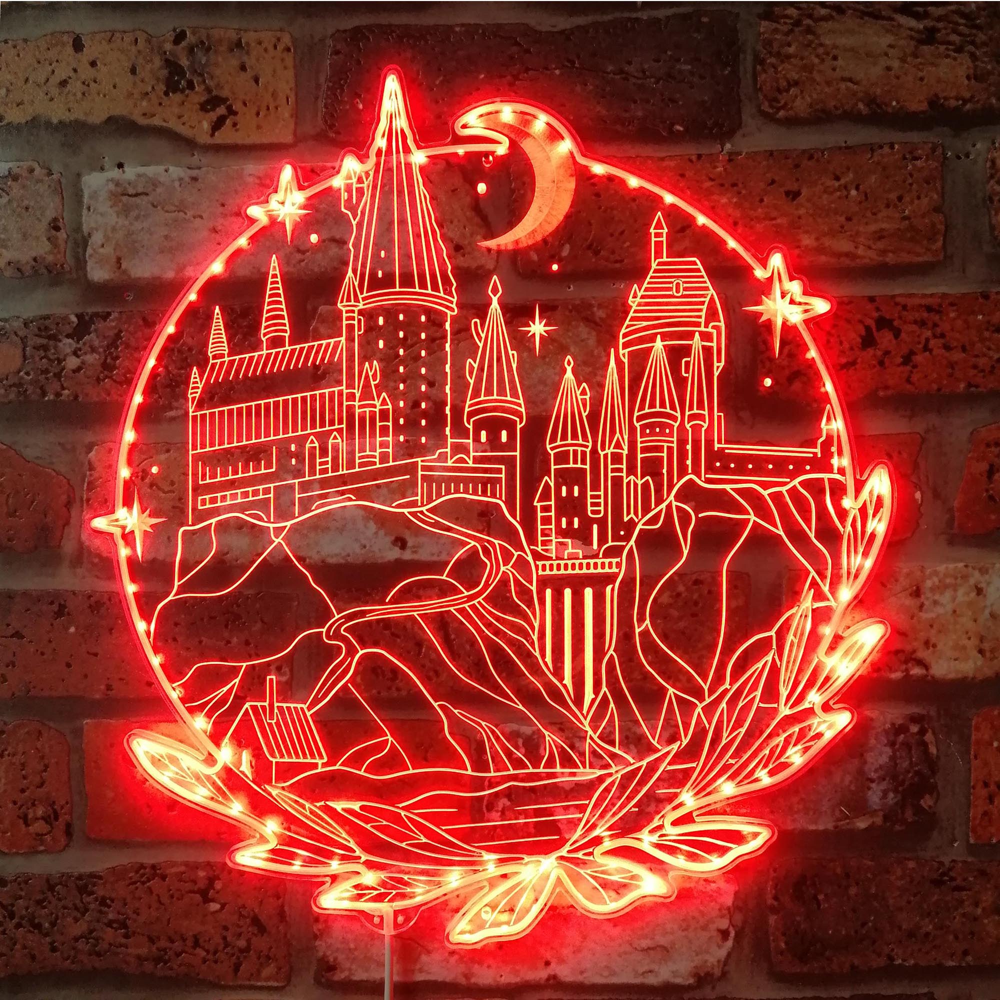 Harry Potter Hogwarts Castle Dynamic RGB Edge Lit LED Sign