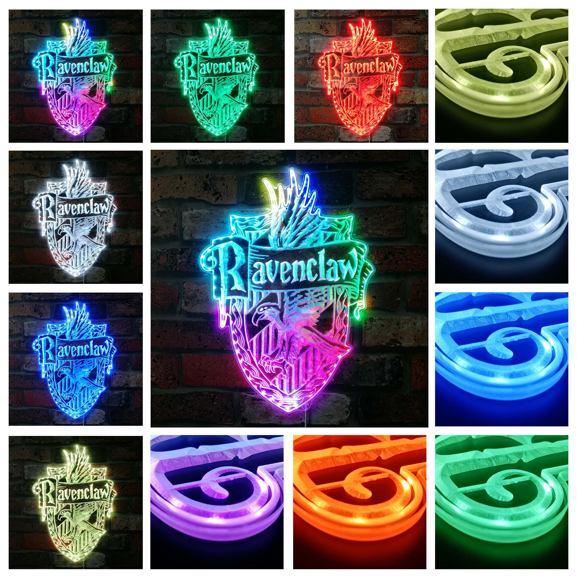 Harry Potter Ravenclaw Dynamic RGB Edge Lit LED Sign