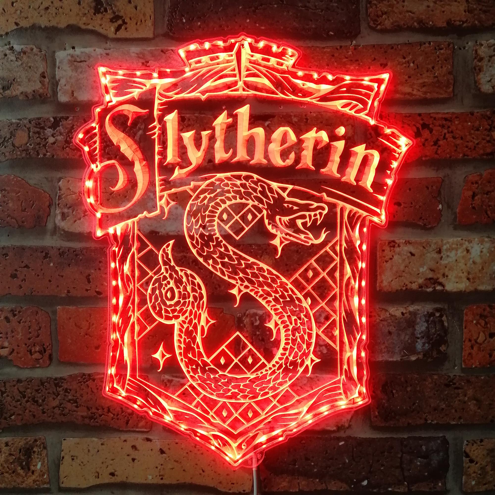 Harry Potter Slytherin Dynamic RGB Edge Lit LED Sign