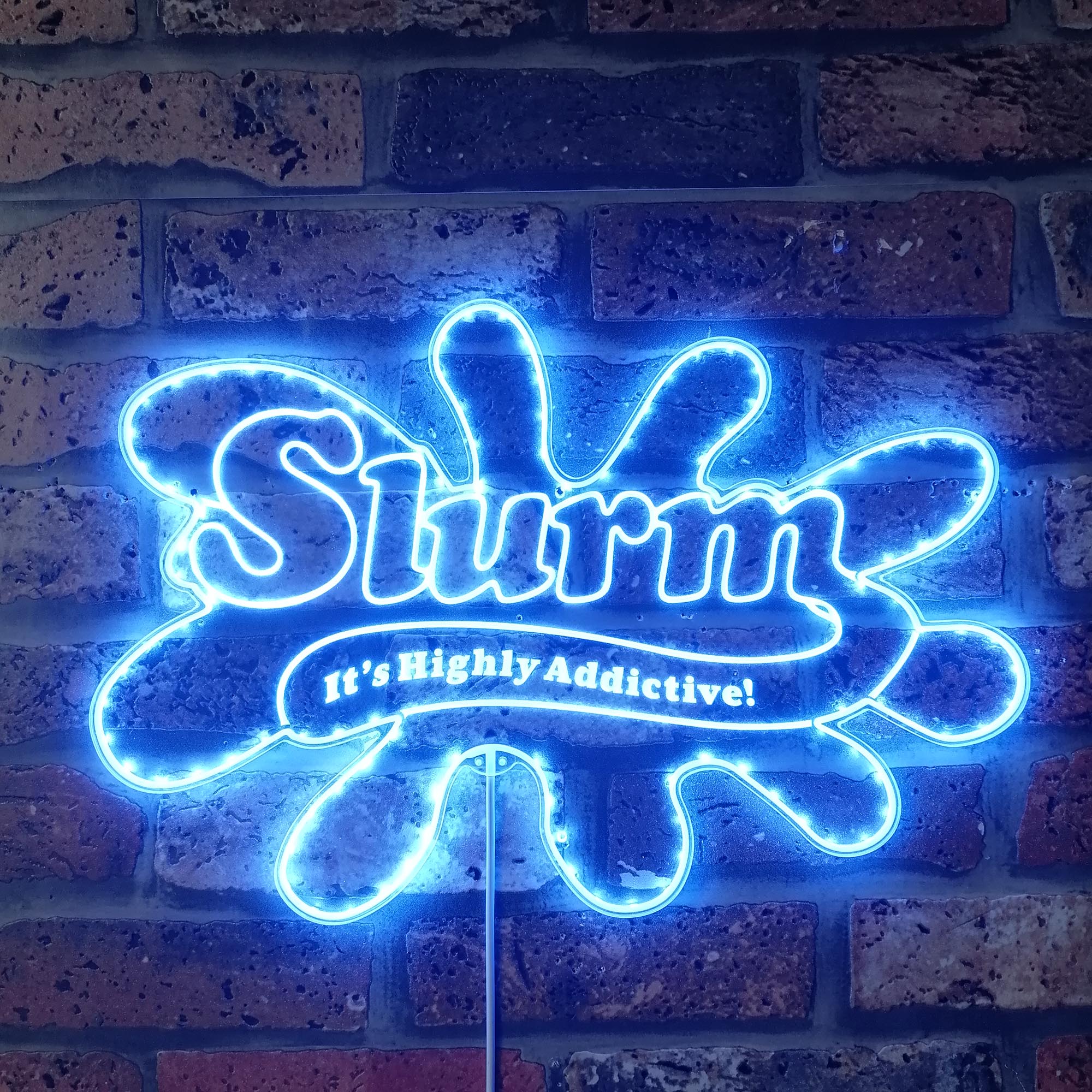 Futurama Slurm Drink Logo Dynamic RGB Edge Lit LED Sign