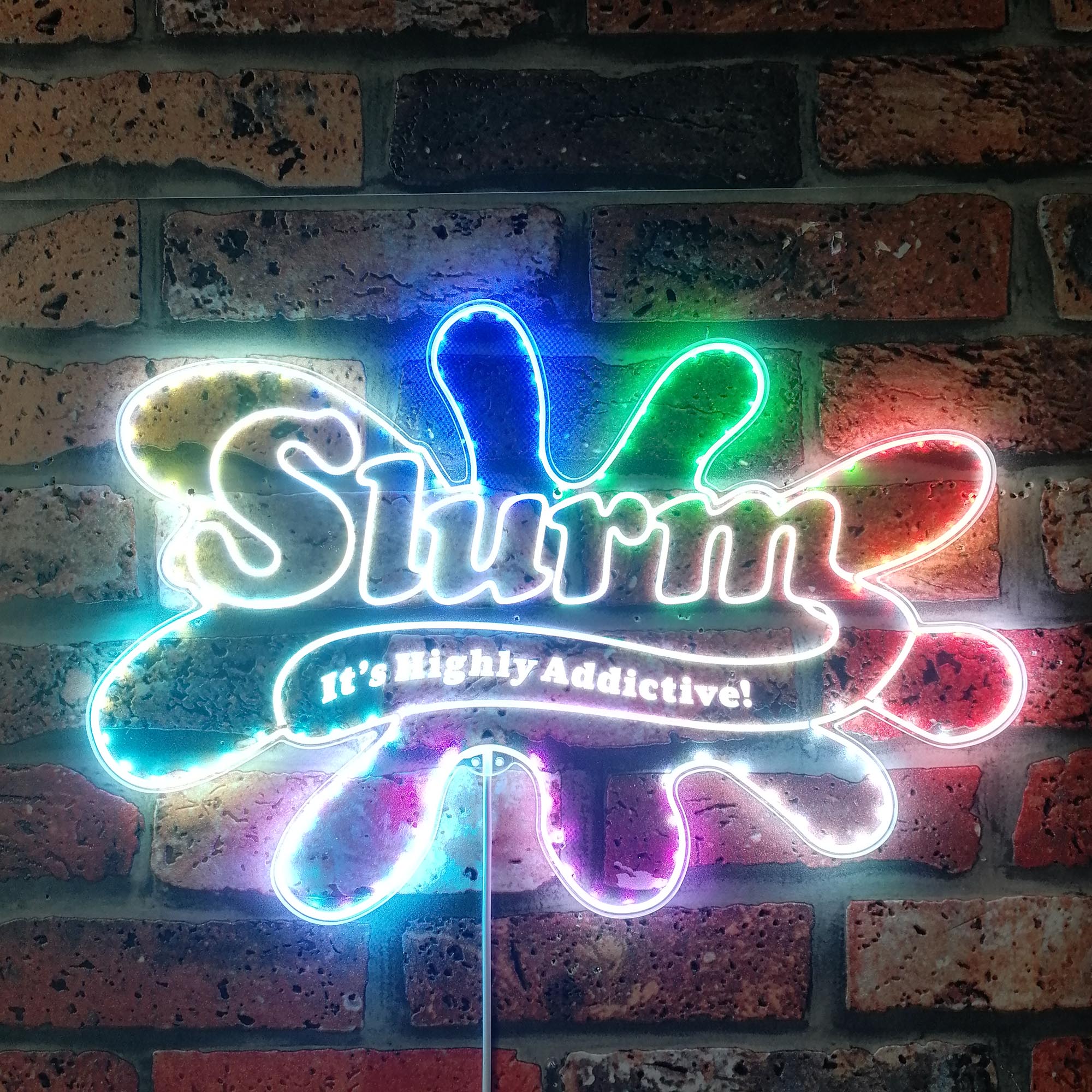 Futurama Slurm Drink Logo Dynamic RGB Edge Lit LED Sign