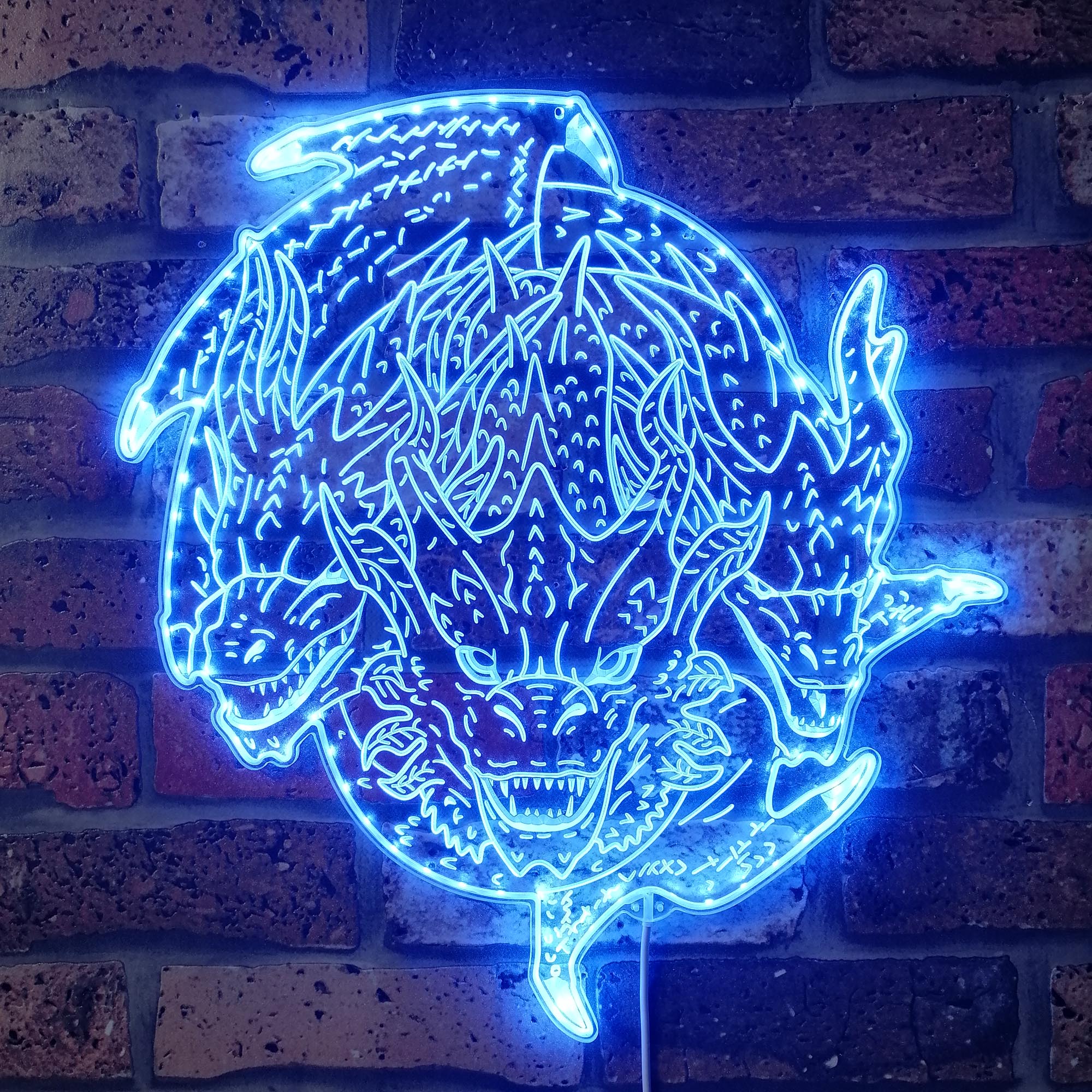 King Ghidorah Dynamic RGB Edge Lit LED Sign