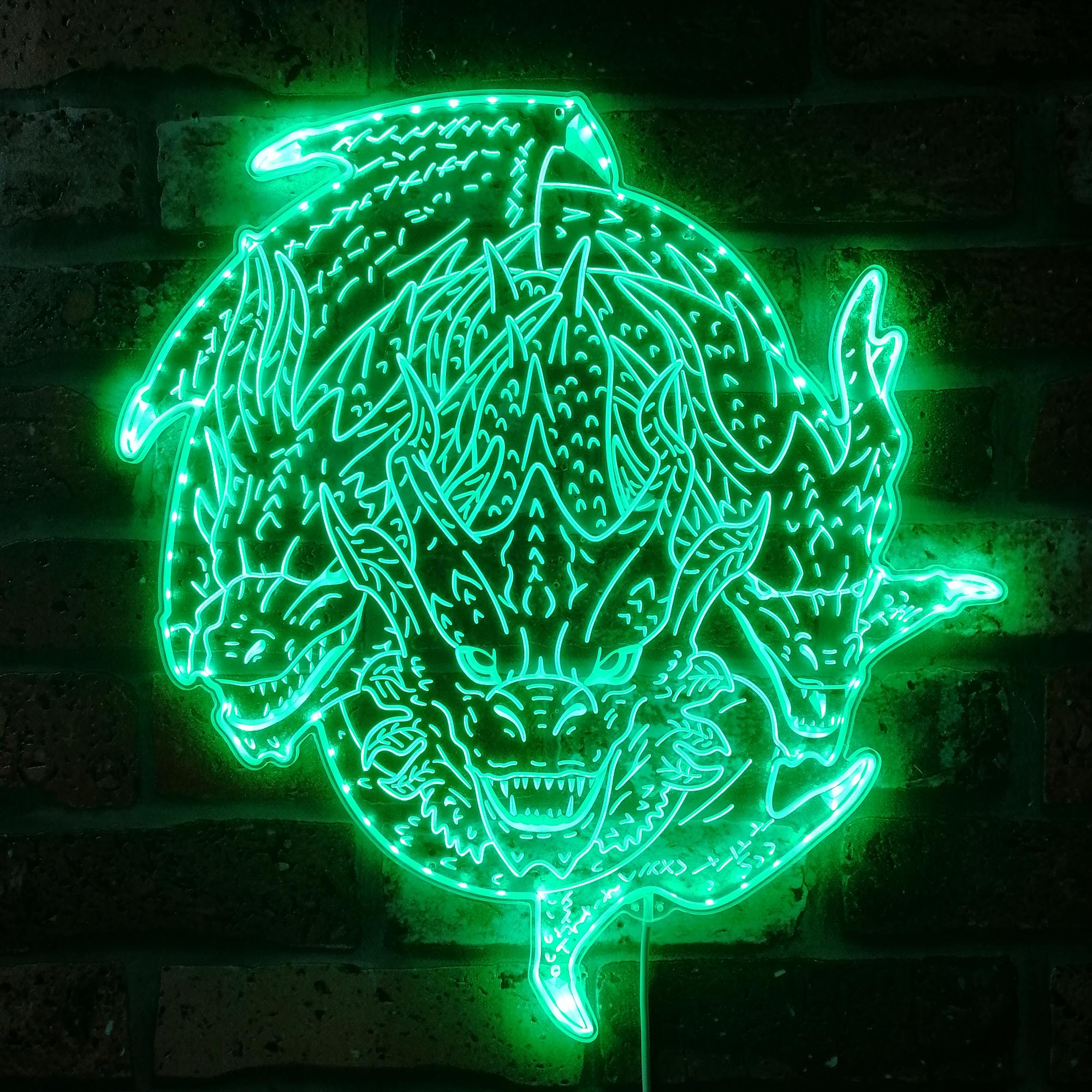 King Ghidorah Dynamic RGB Edge Lit LED Sign