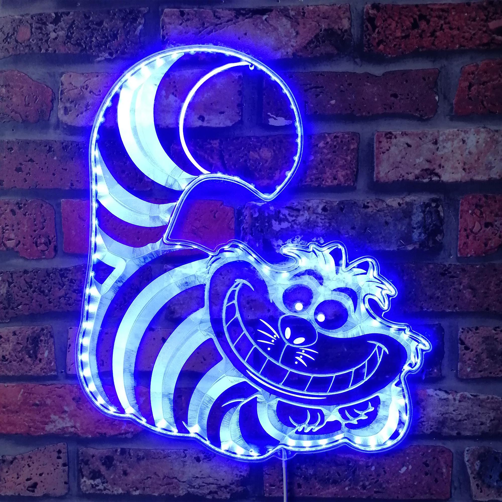 Alice in Wonderland Cheshire Cat Dynamic RGB Edge Lit LED Sign