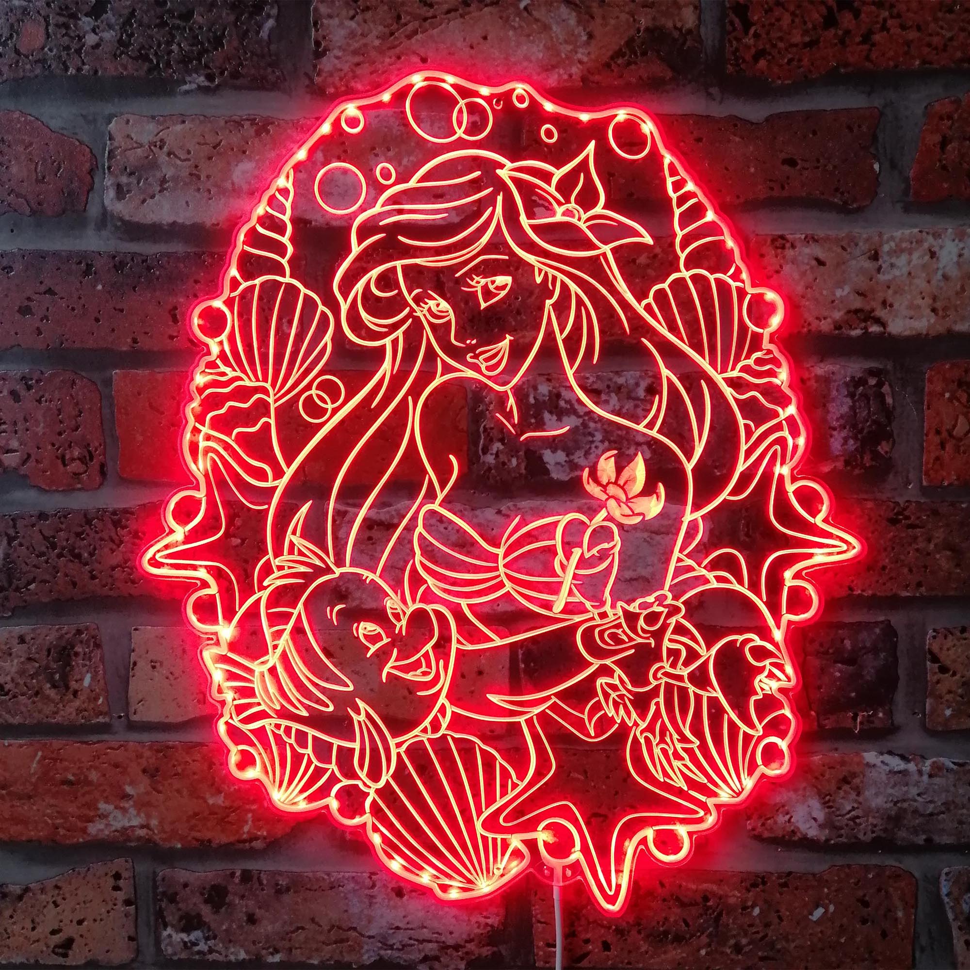 The Little Mermaid Dynamic RGB Edge Lit LED Sign